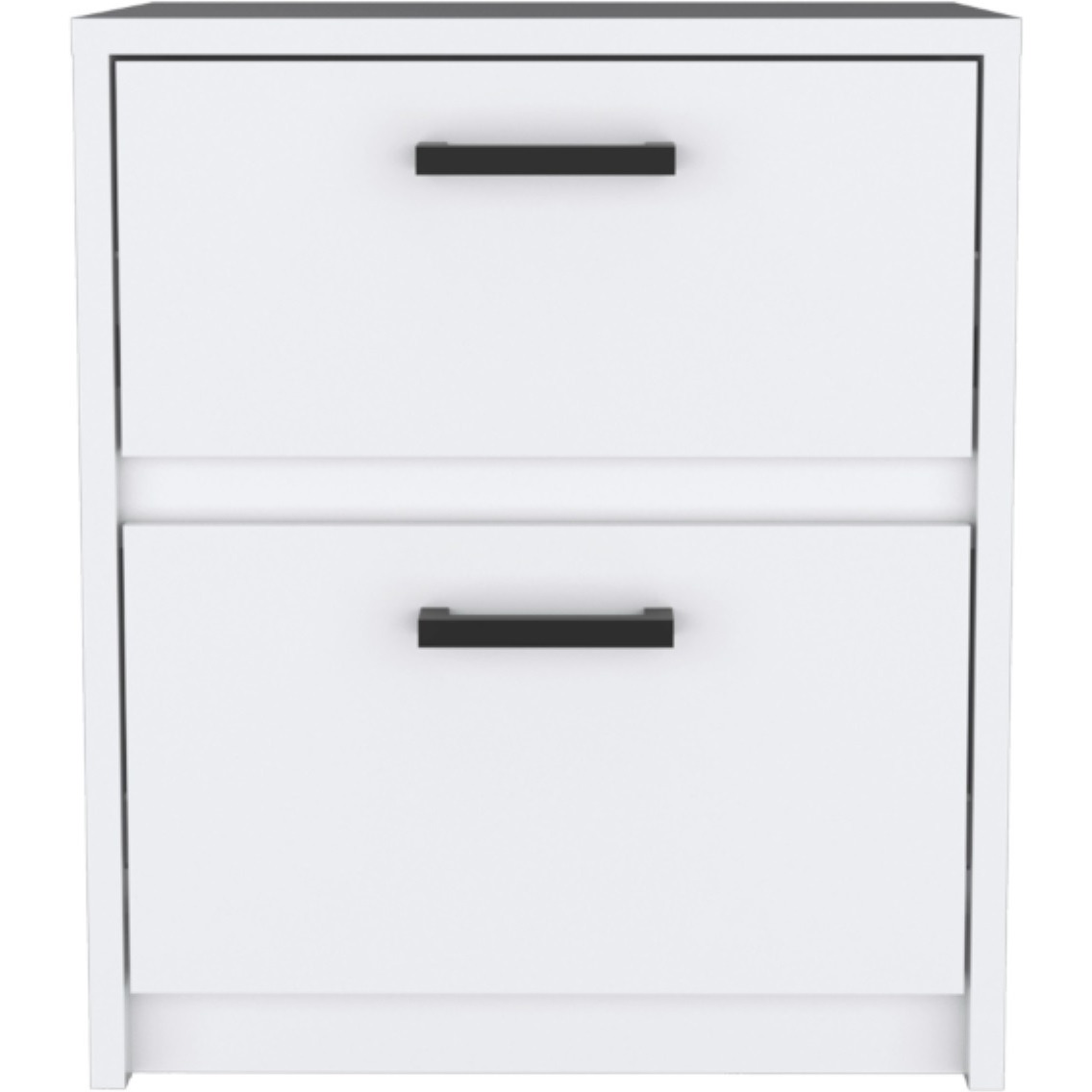 Trivor 2 Drawers Nightstand -Bedroom-White