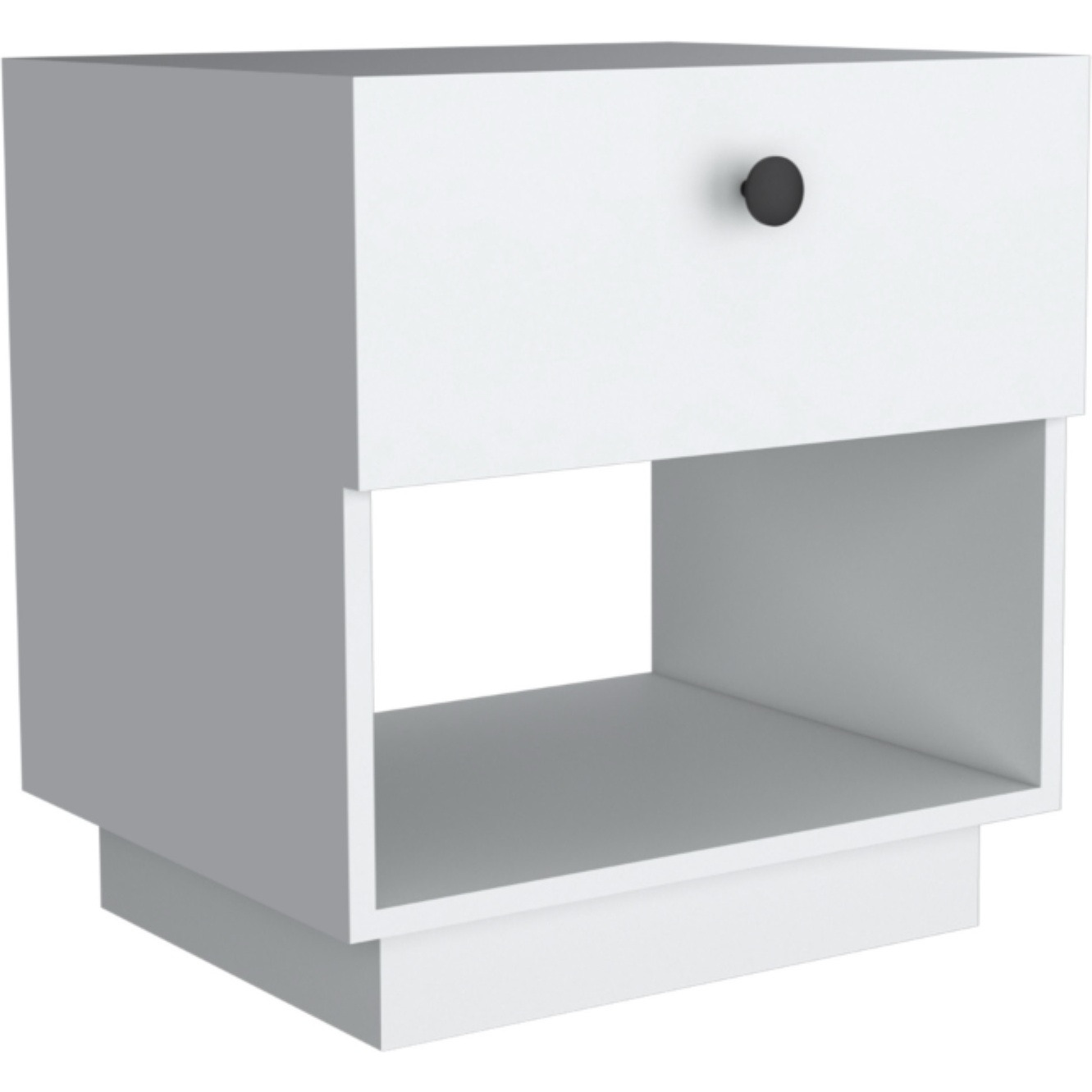 Paris 1 Drawer Nightstand -Bedroom-White