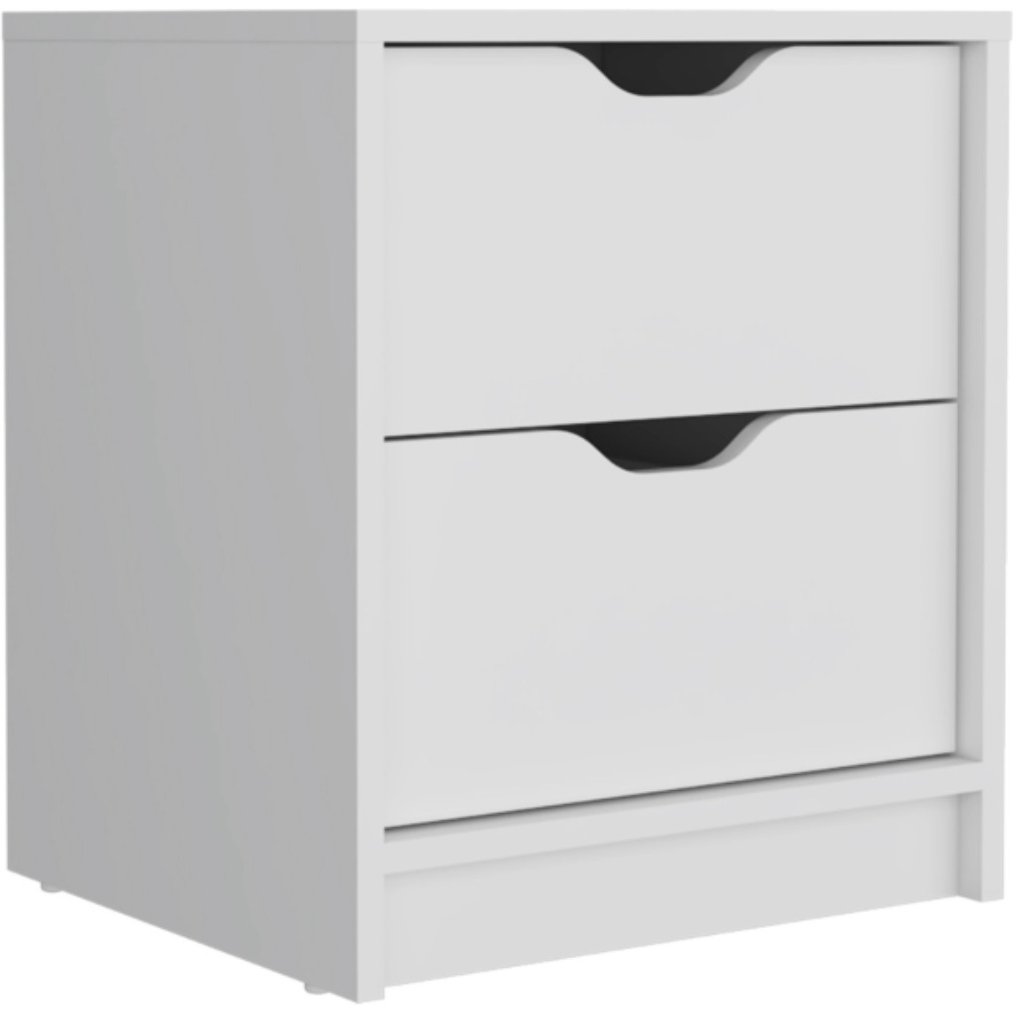 Basilea 2 Drawers Nightstand -Bedroom-White