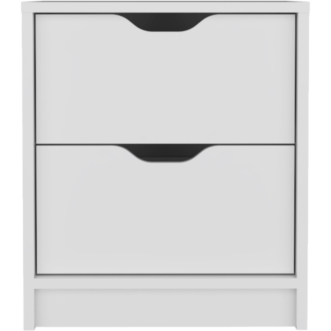 Basilea 2 Drawers Nightstand -Bedroom-White