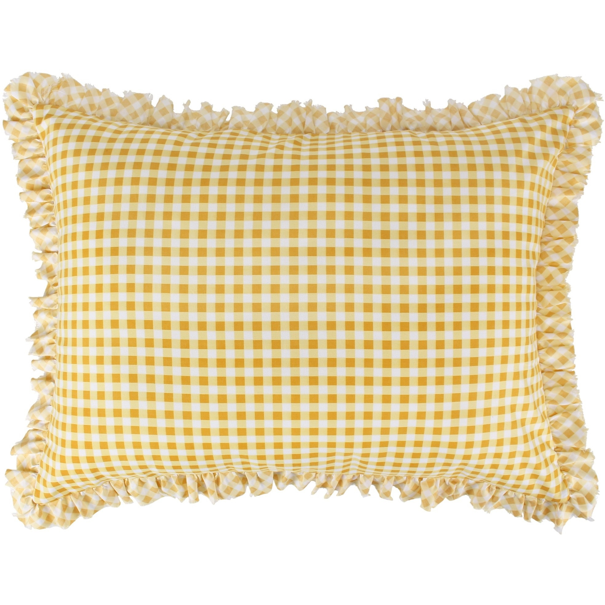 Kelsa Set of 2 Standard and King Floral Pillow Sham Set, Polyester, Gold