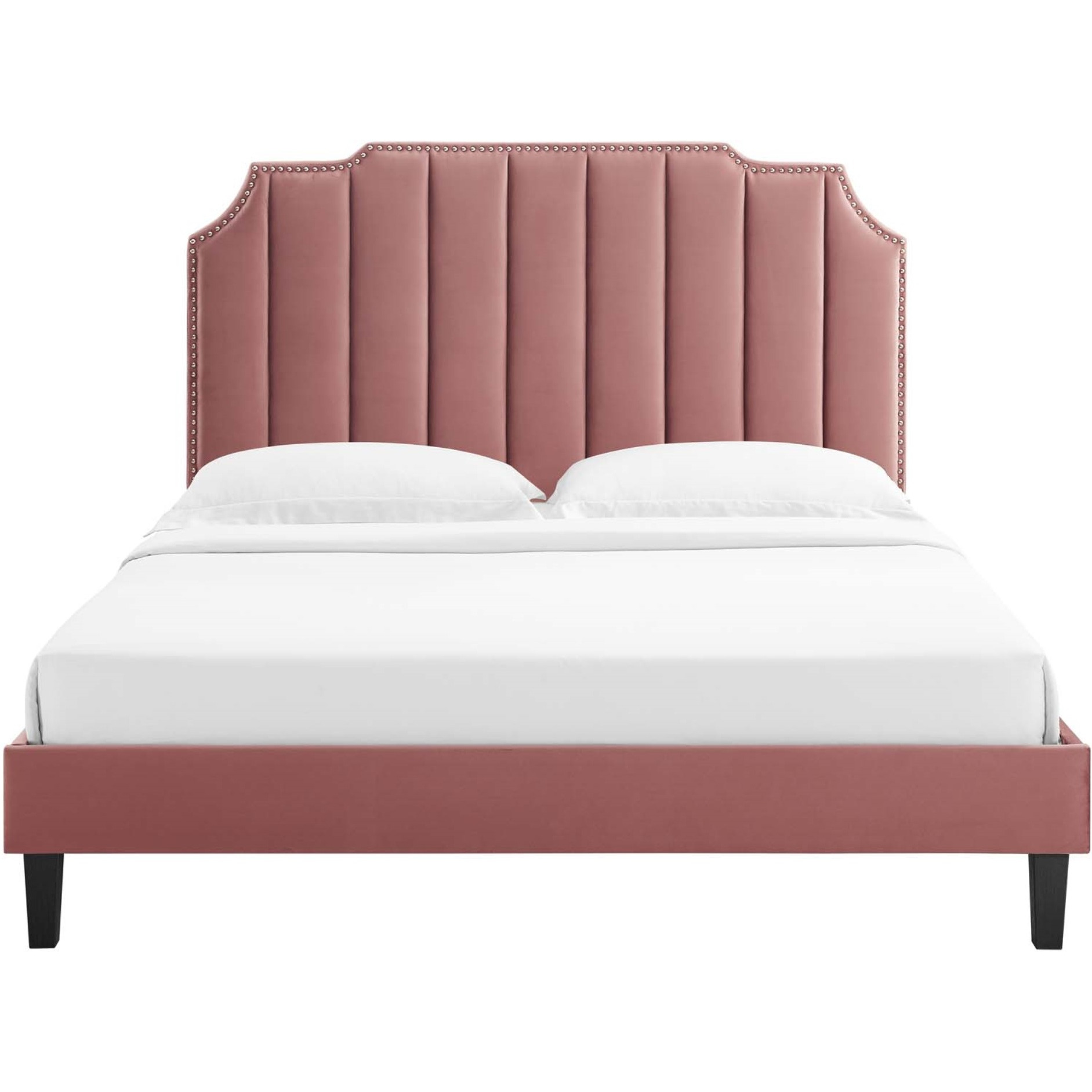 Colette King Performance Velvet Platform Bed