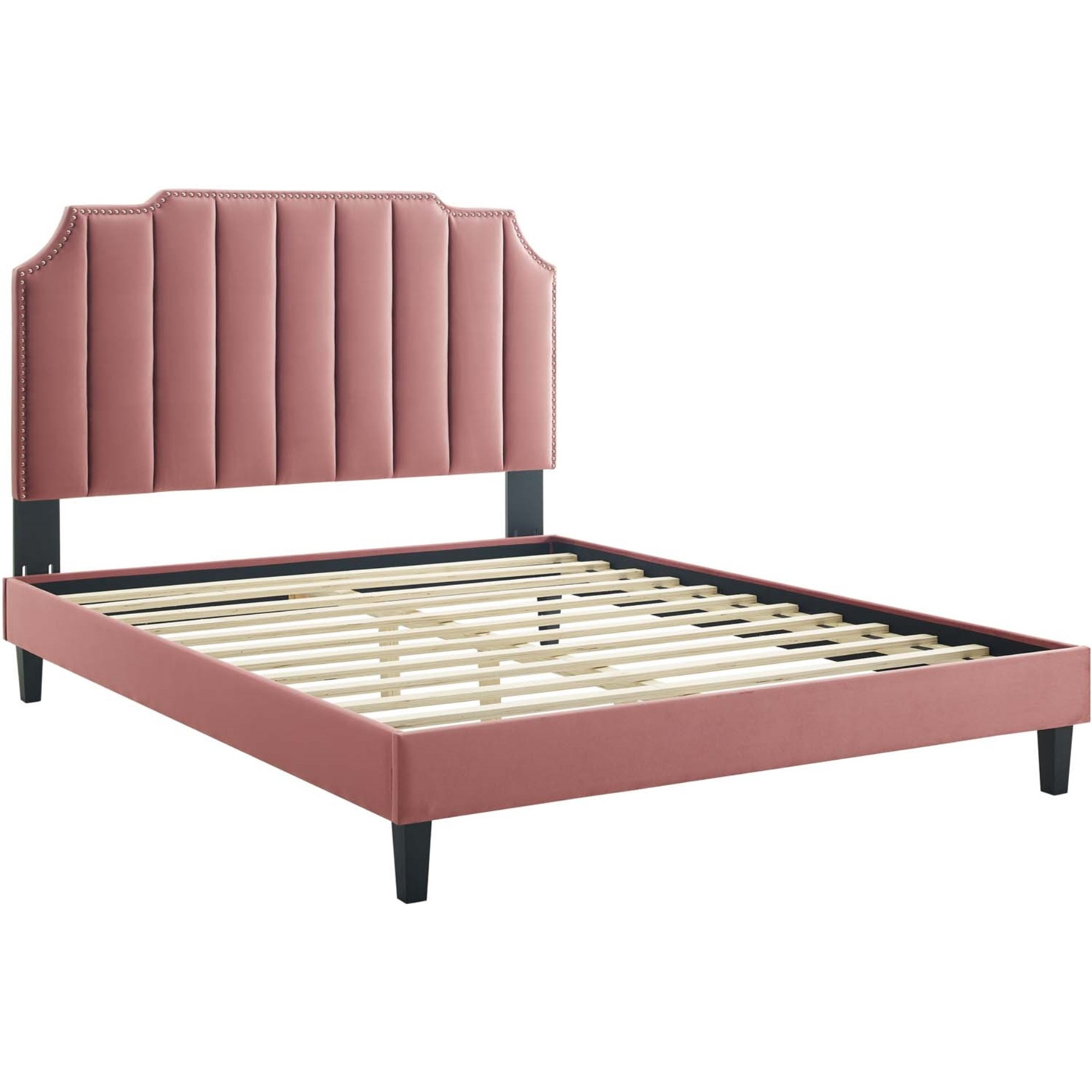 Colette King Performance Velvet Platform Bed
