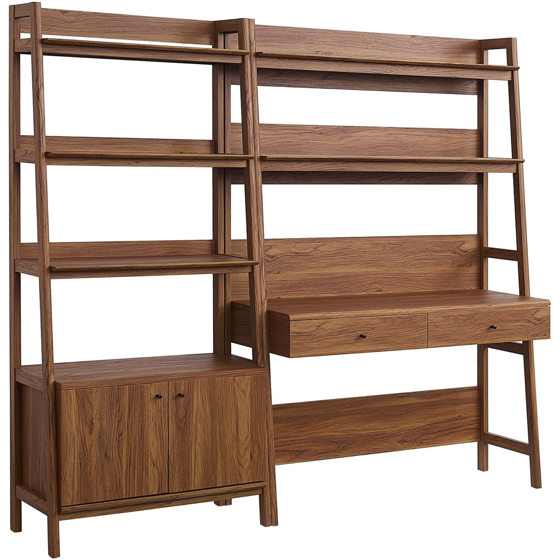 Bixby 2-Piece Wood Office Desk and Bookshelf