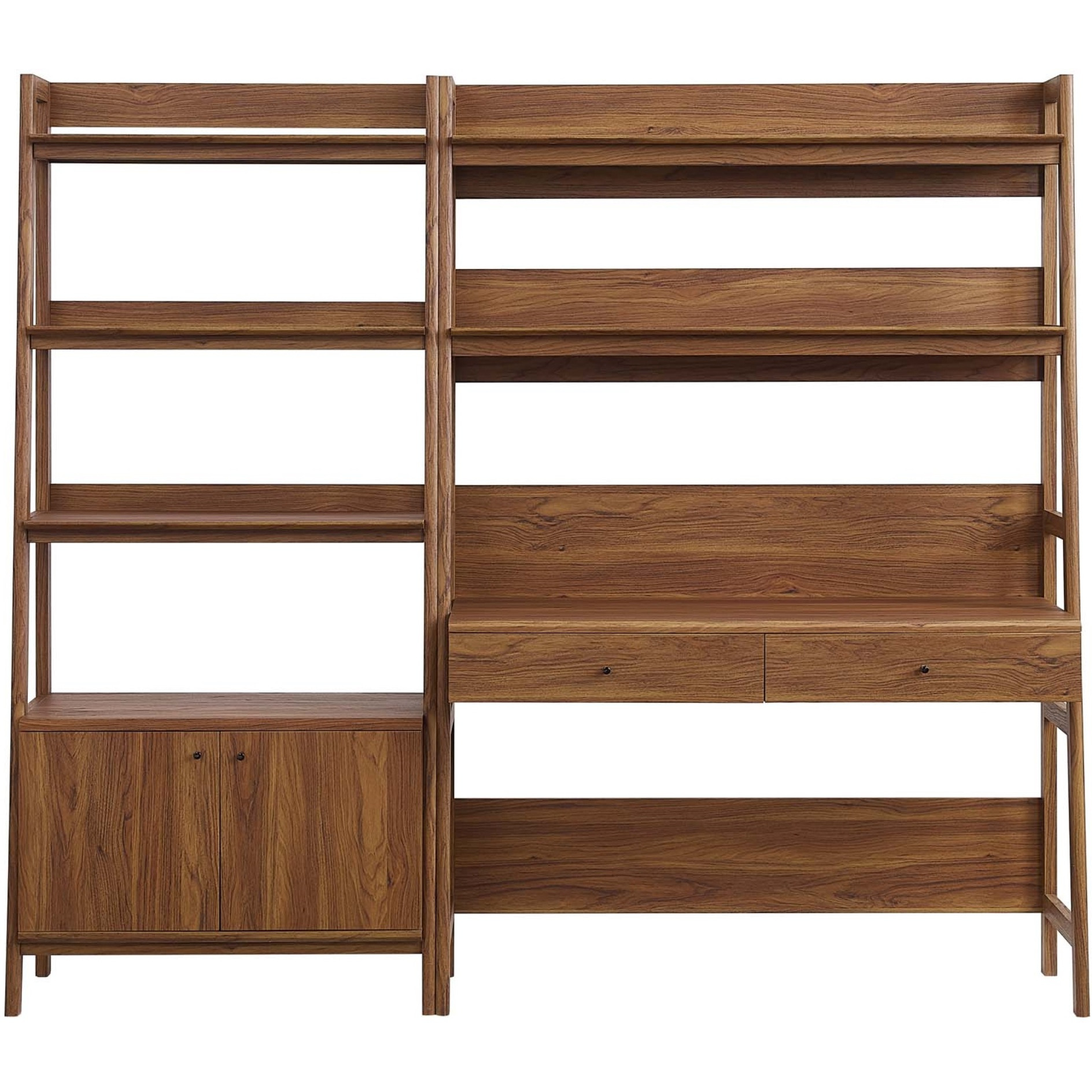 Bixby 2-Piece Wood Office Desk and Bookshelf