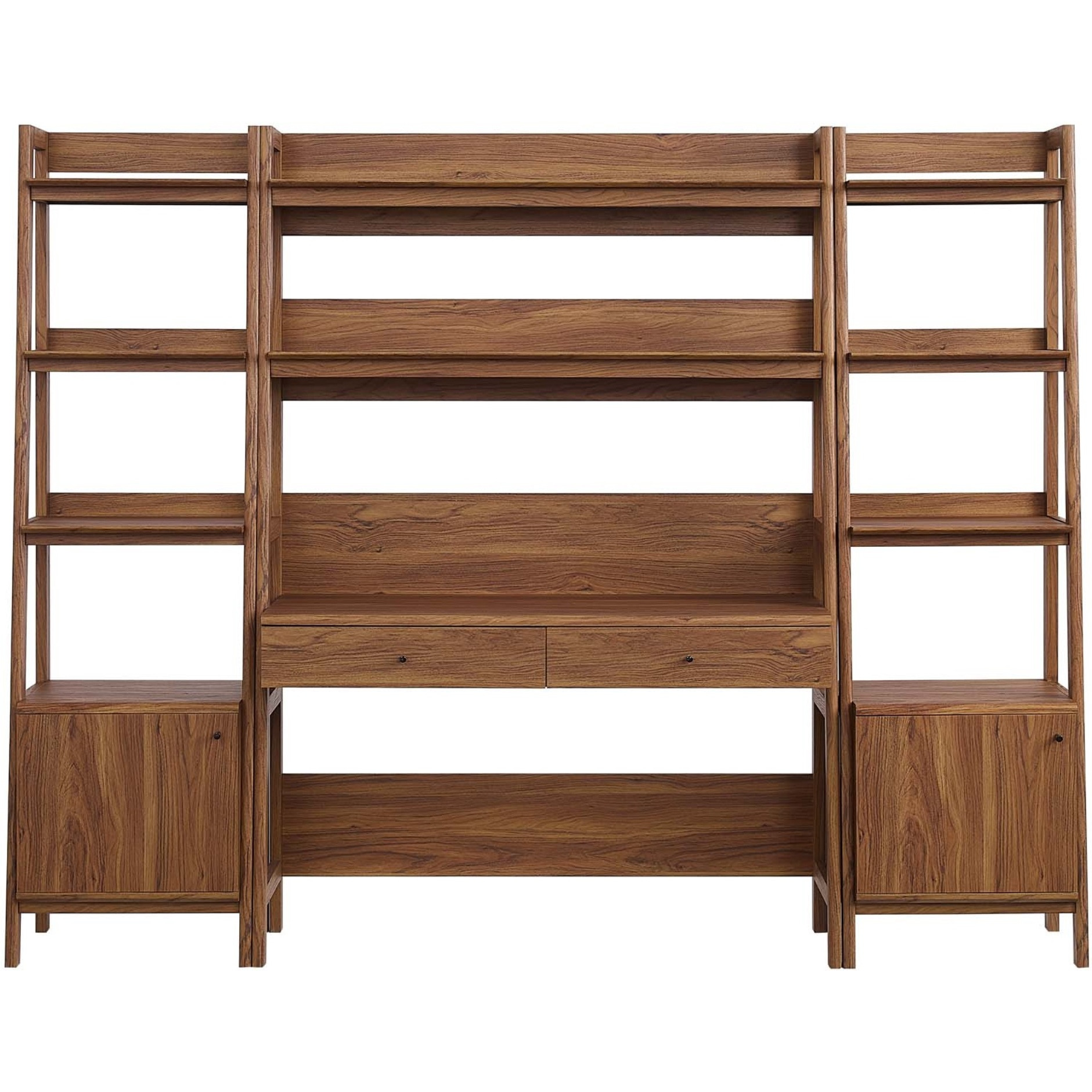 Bixby 3-Piece Wood Office Desk and Bookshelf