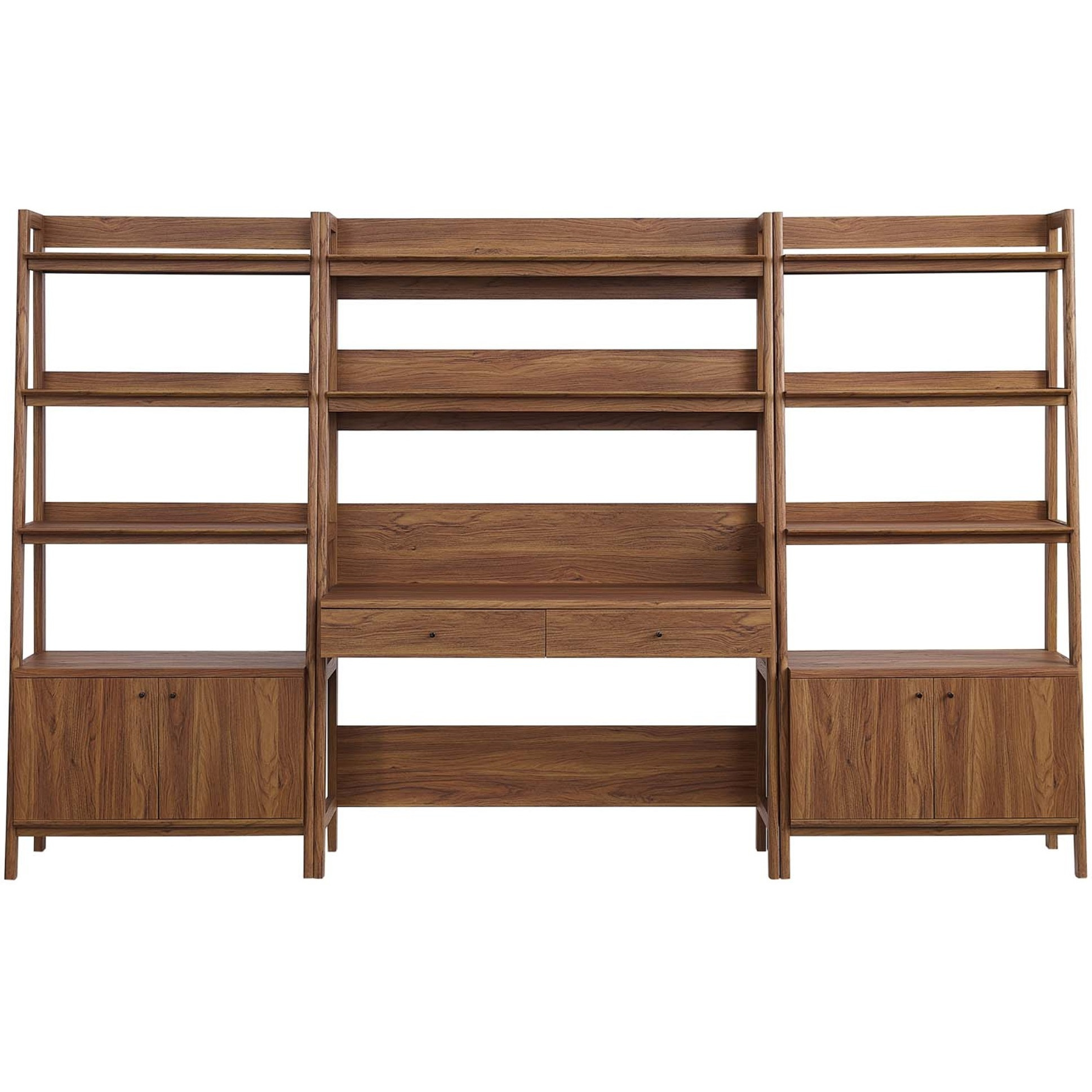 Bixby 3-Piece Wood Office Desk and Bookshelf