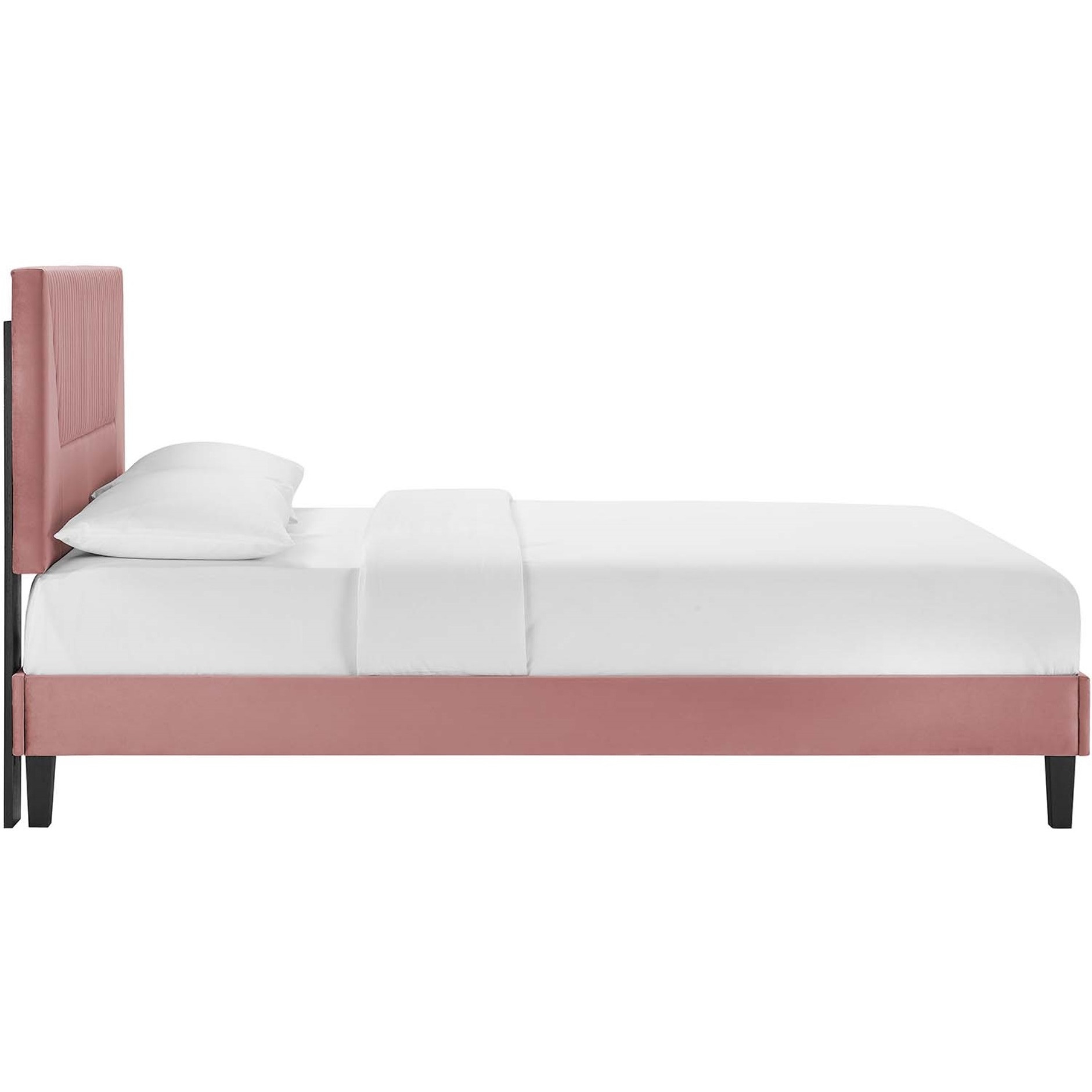 Yasmine Channel Tufted Performance Velvet King Platform Bed