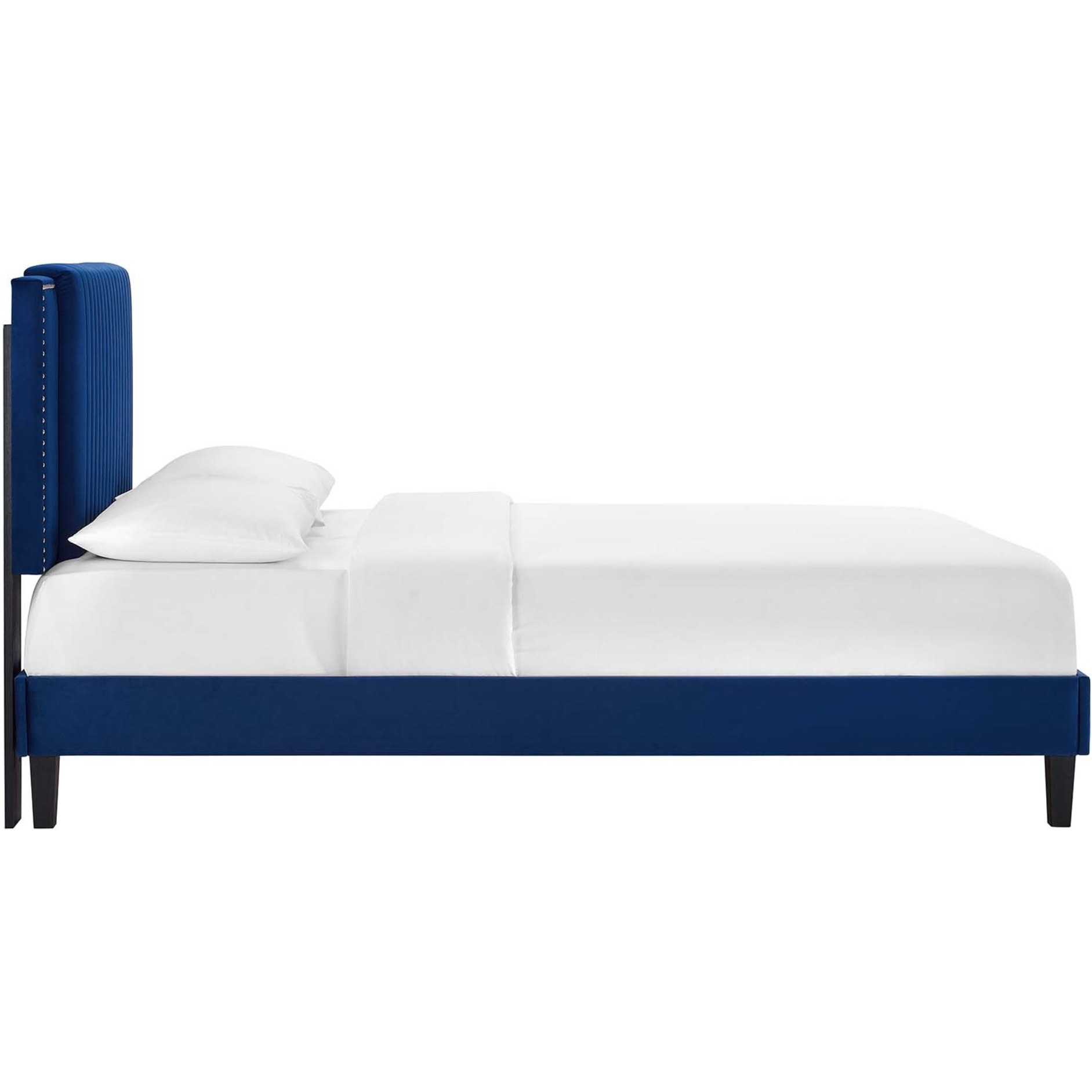Zahra Channel Tufted Performance Velvet King Platform Bed
