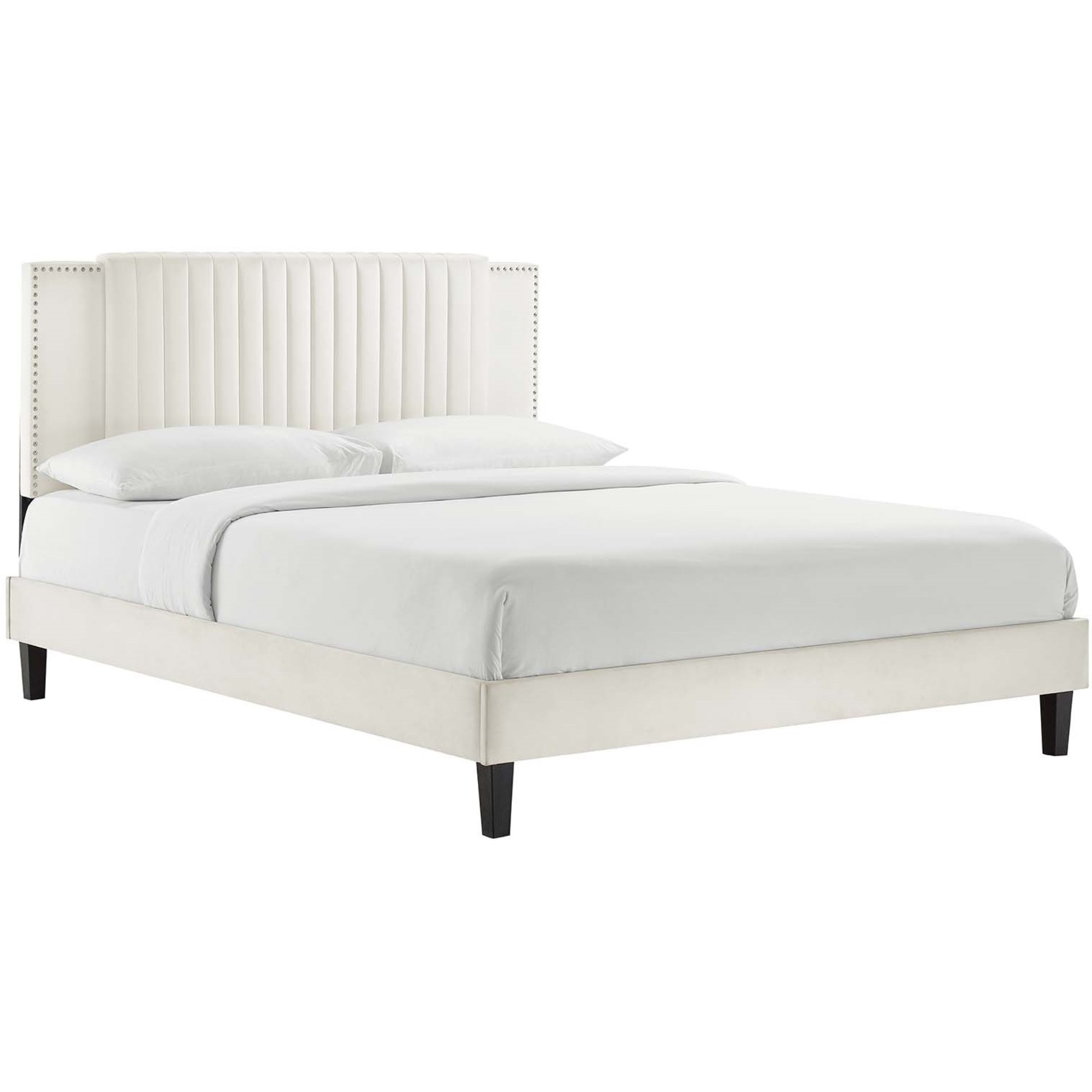 Zahra Channel Tufted Performance Velvet Full Platform Bed