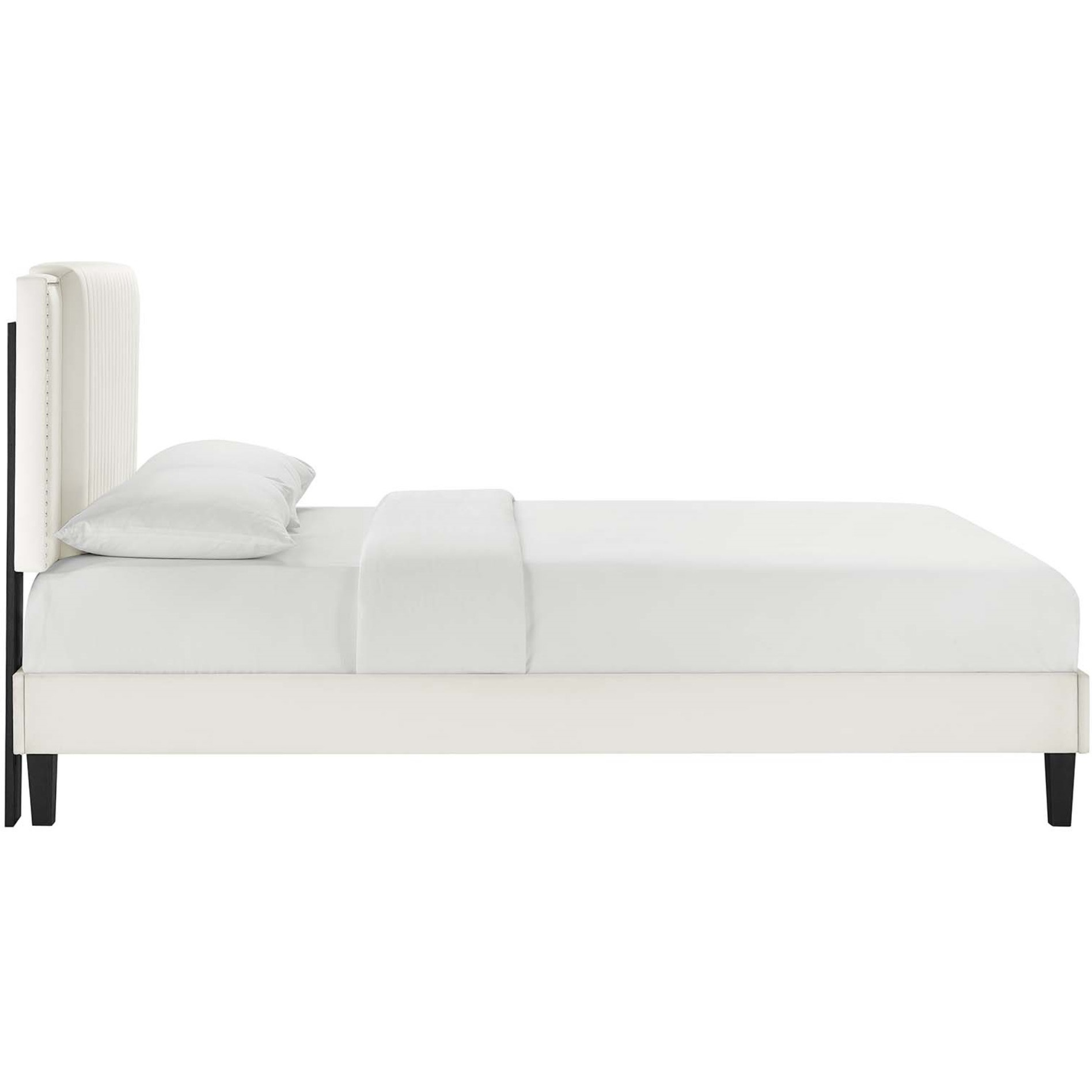 Zahra Channel Tufted Performance Velvet Full Platform Bed
