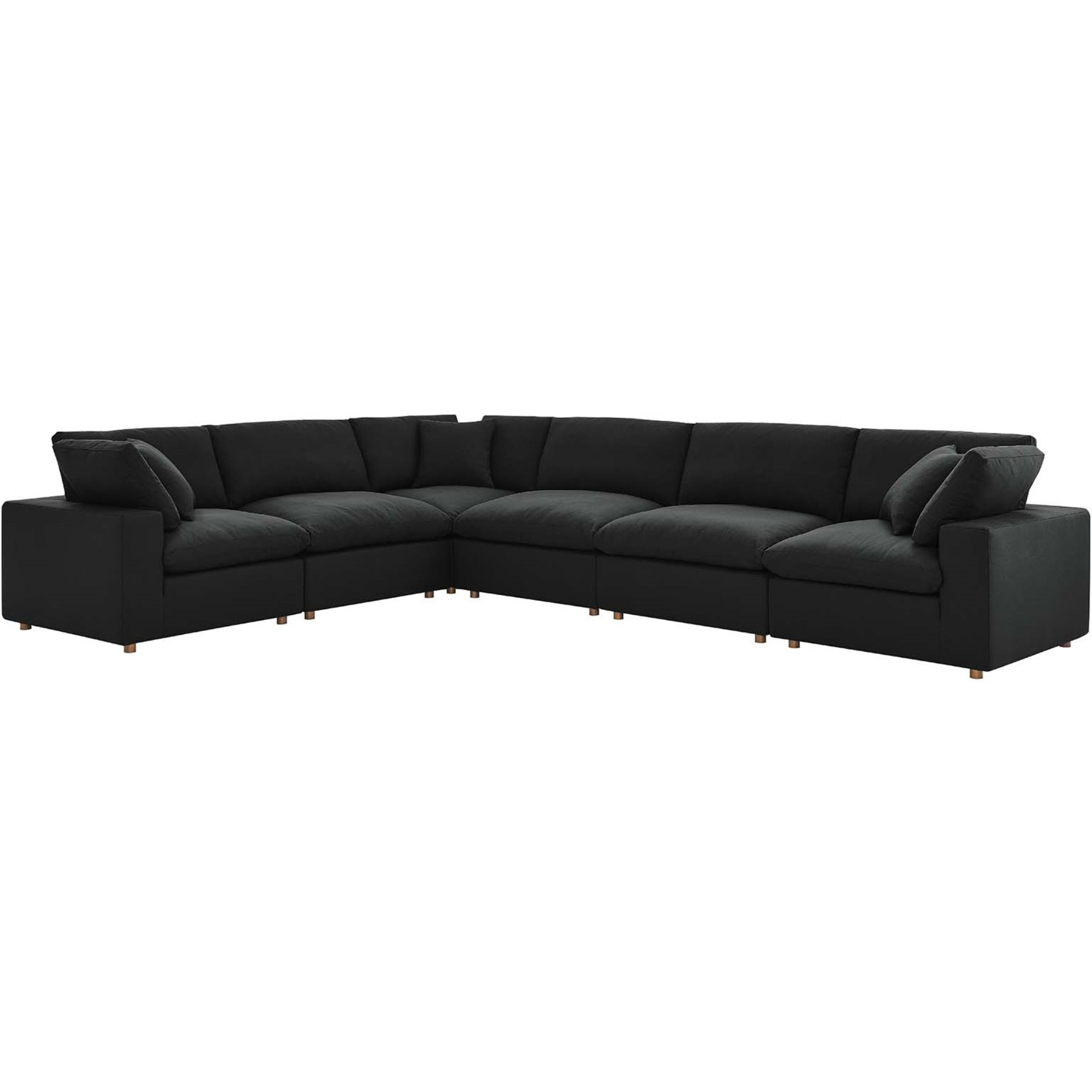 Commix Down Filled Overstuffed 6 Piece Sectional Sofa Set