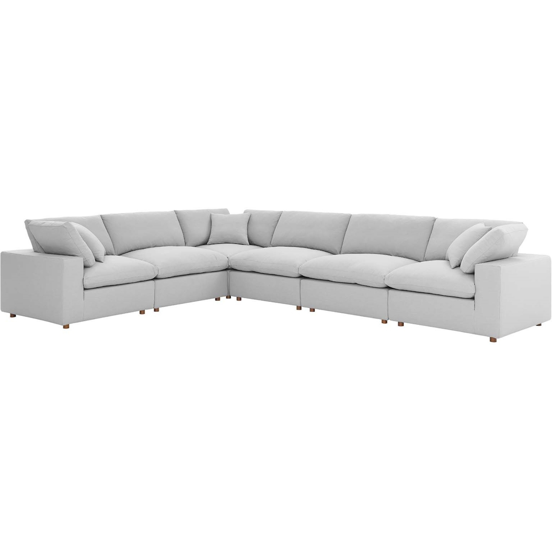 Commix Down Filled Overstuffed 6 Piece Sectional Sofa Set