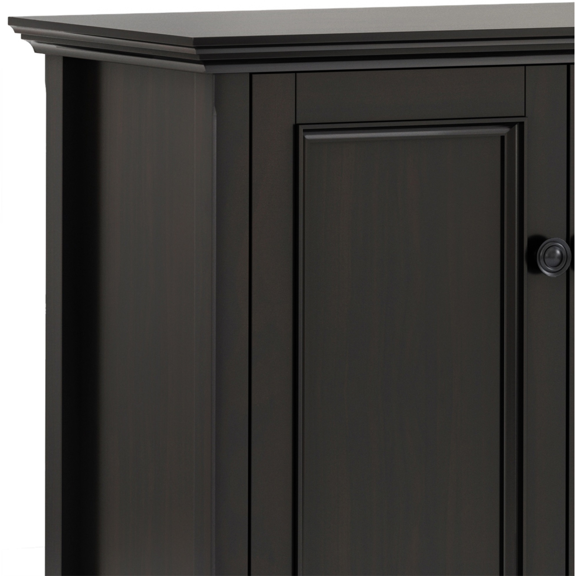 Amherst SOLID WOOD Wide 4 Door Storage Cabinet in Hickory Brown