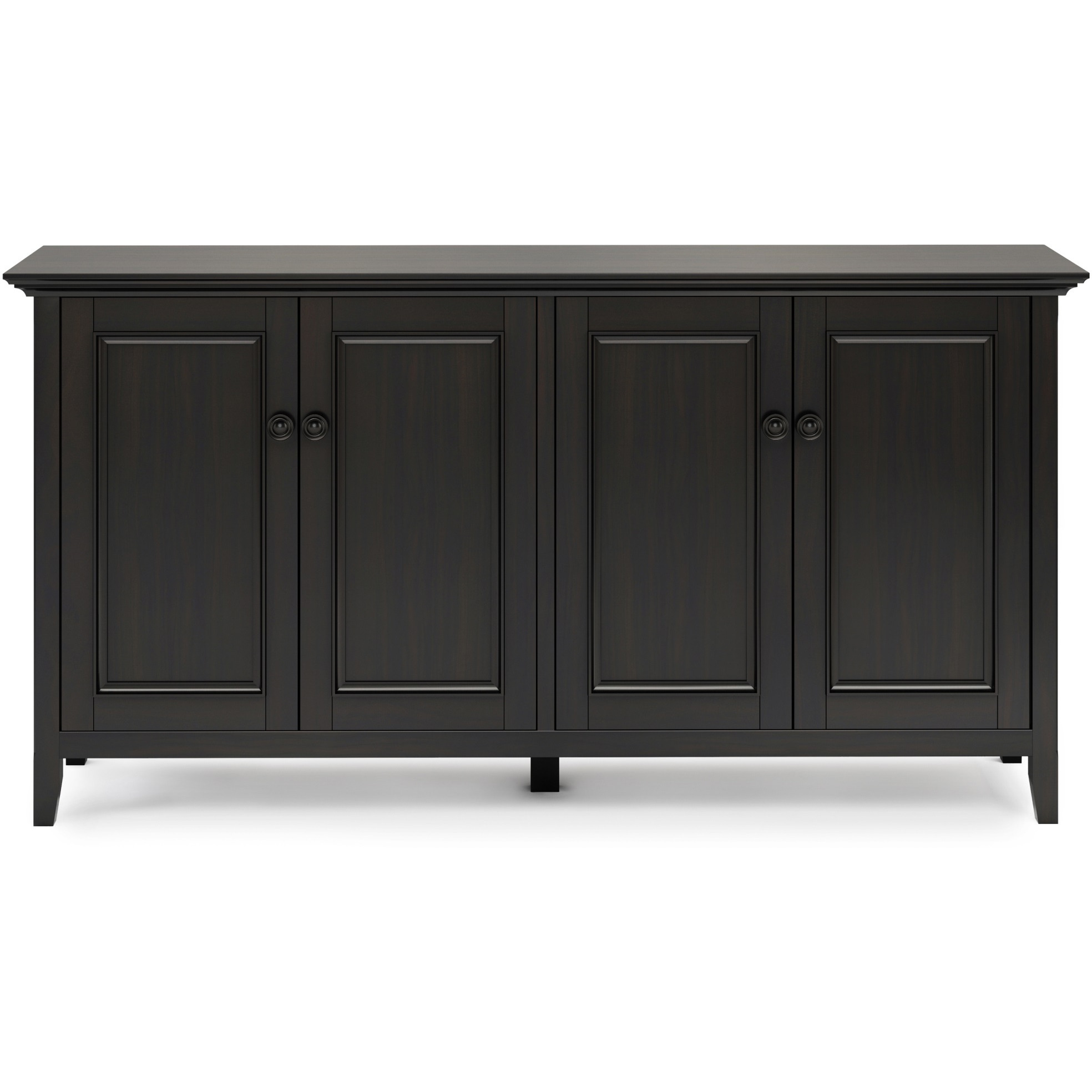 Amherst SOLID WOOD Wide 4 Door Storage Cabinet in Hickory Brown