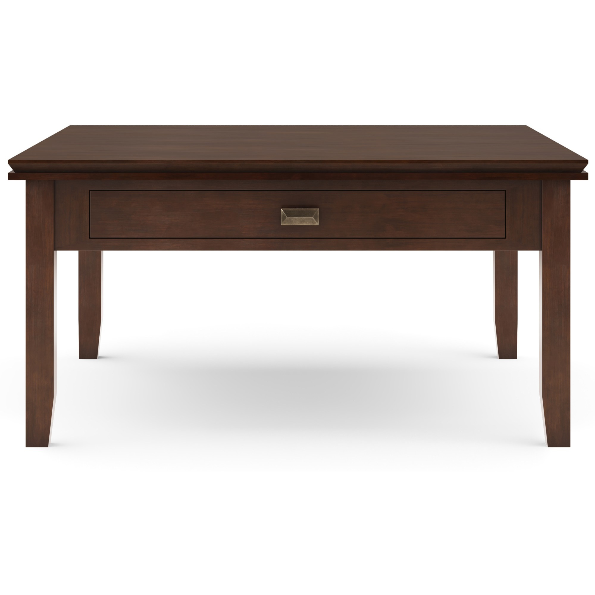 Artisan SOLID WOOD Square Coffee Table in Russet Brown