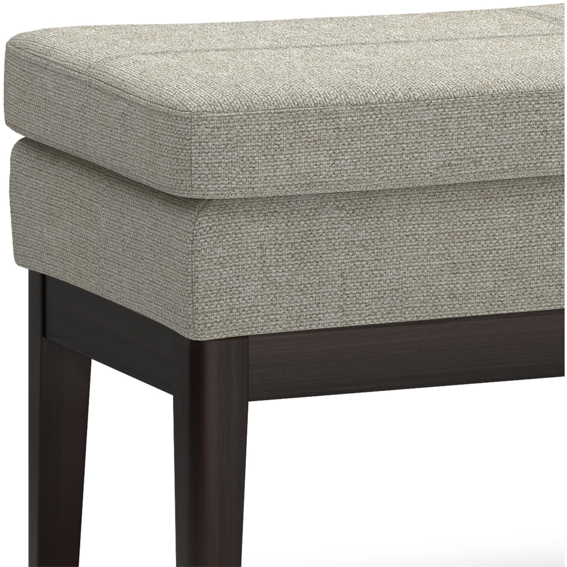 Carlson Ottoman Bench in Greige