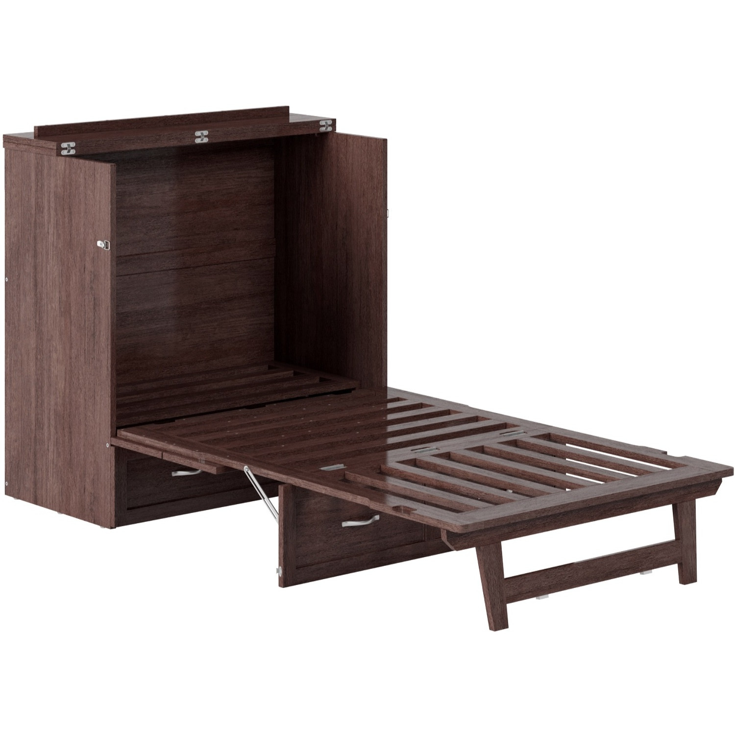 Northfield Murphy Bed Chest, Twin XL, Burnt Amber