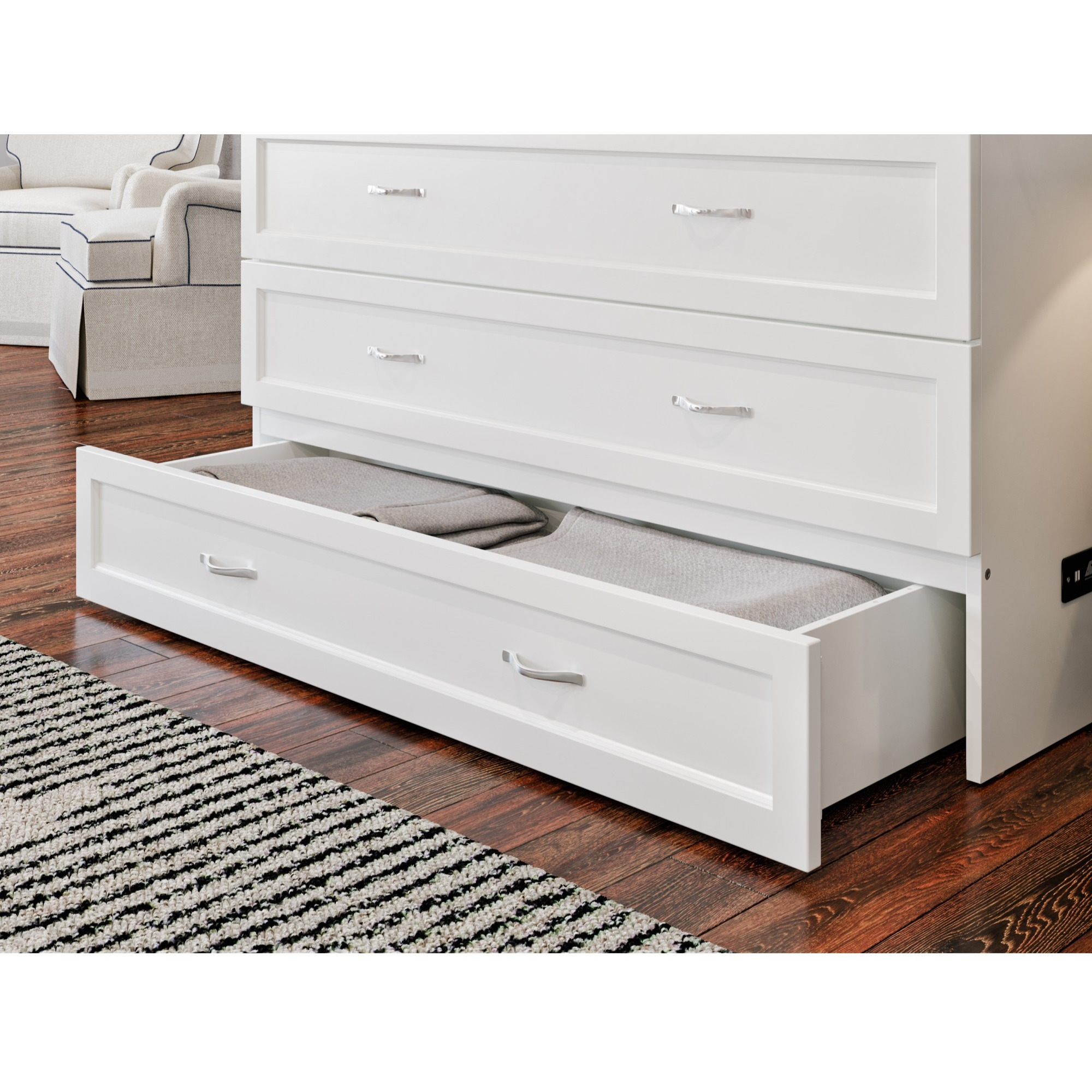 Northfield Murphy Bed Chest, Full, White