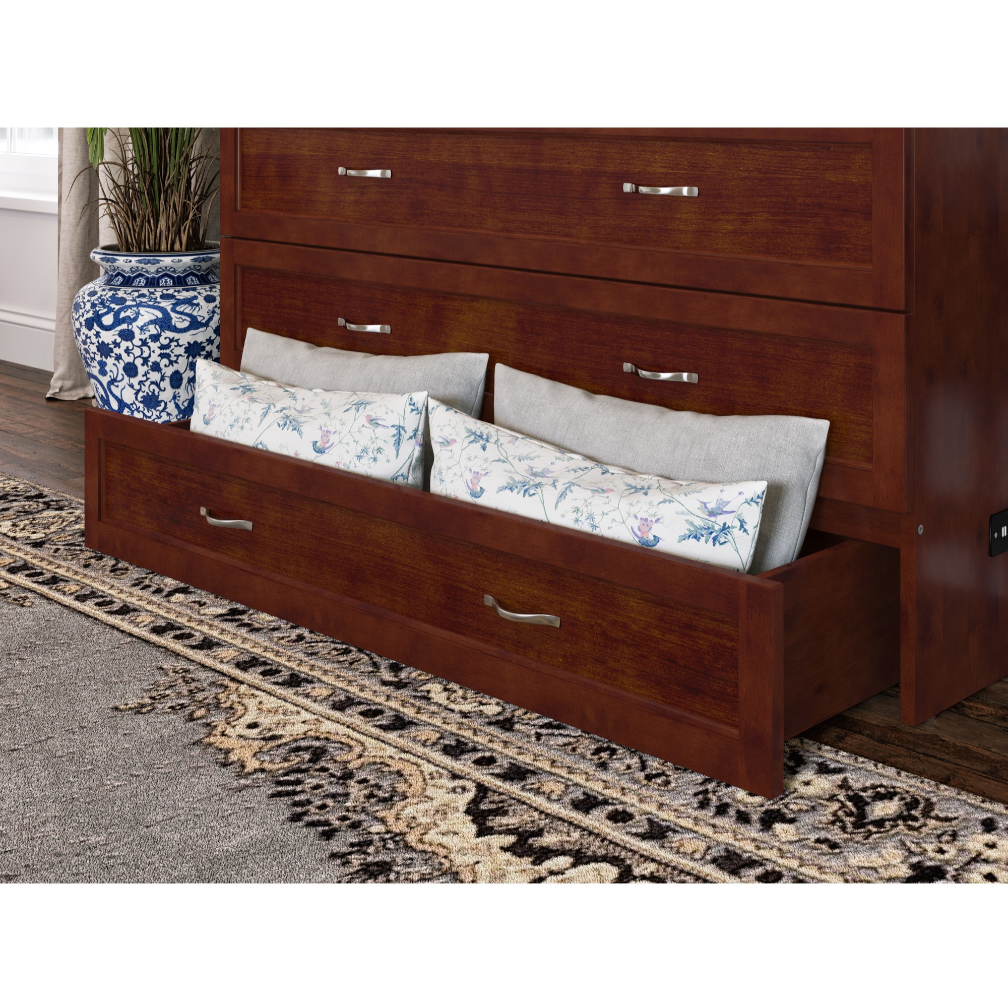 Northfield Murphy Bed Chest, Full, Walnut