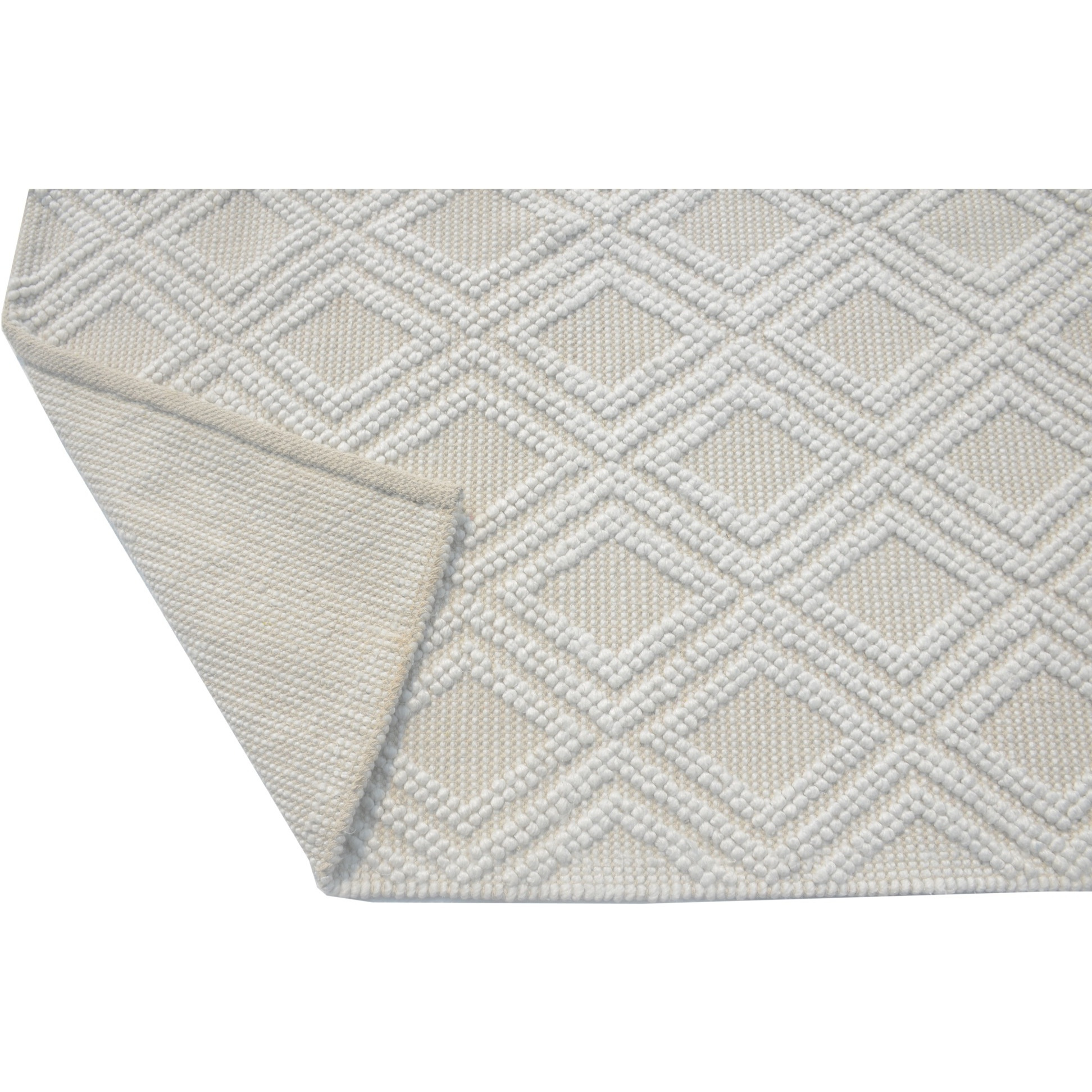 Chloe 7720 Ivory Natural Diamond Area Rug, Size - 5' x 7'