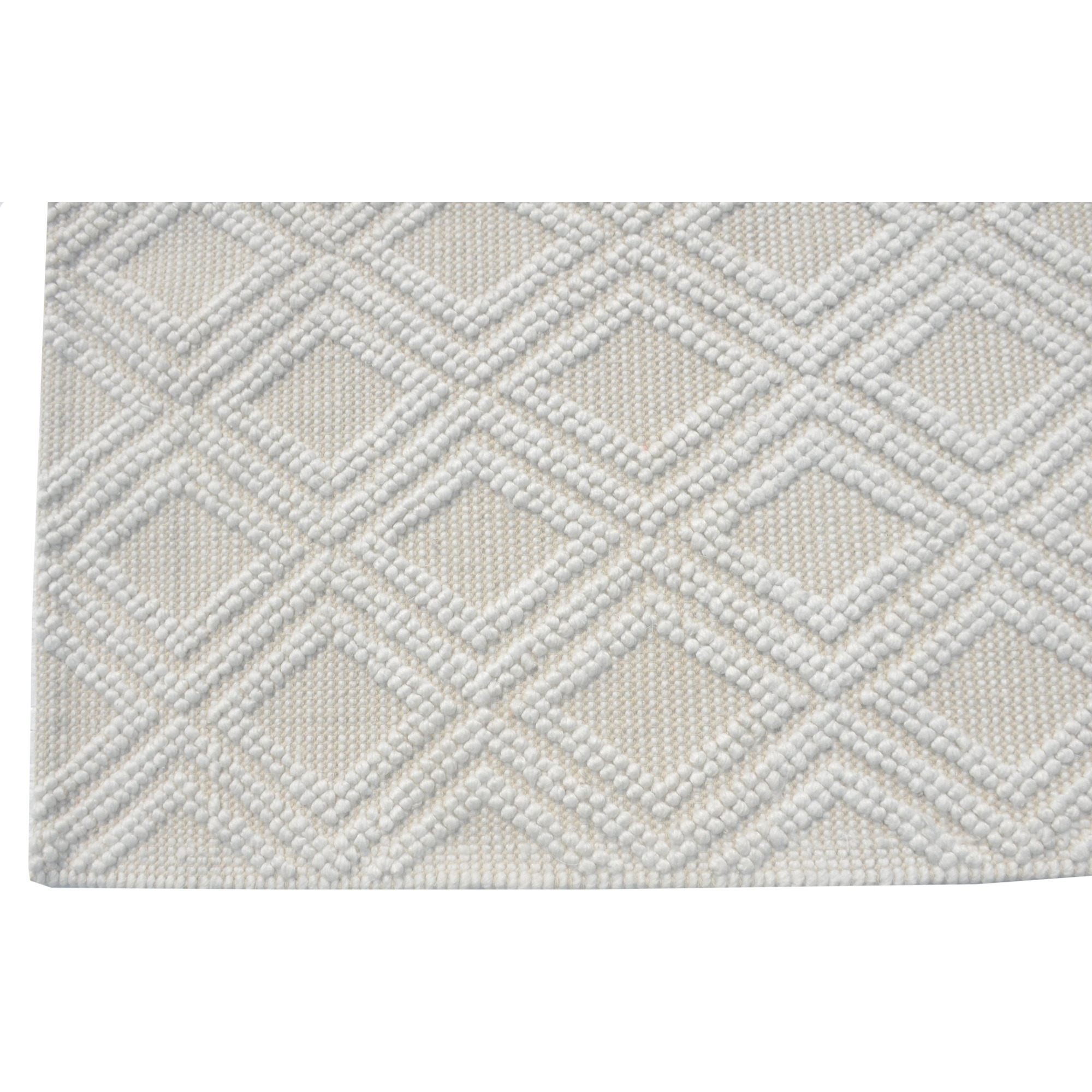 Chloe 7720 Ivory Natural Diamond Area Rug, Size - 5' x 7'