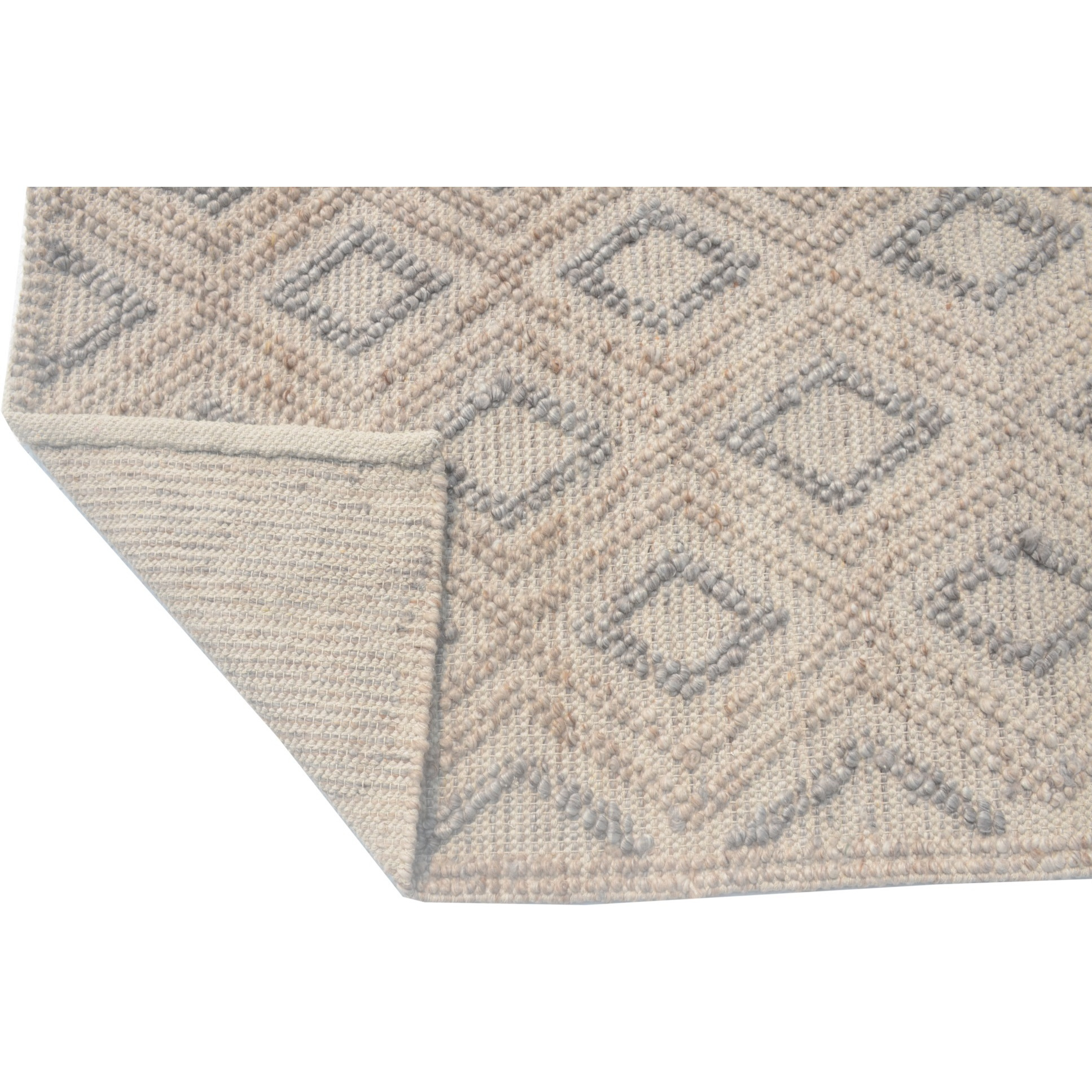 Chloe 7722 Natural Grey Diamond Area Rug, Size - 6' x 9'