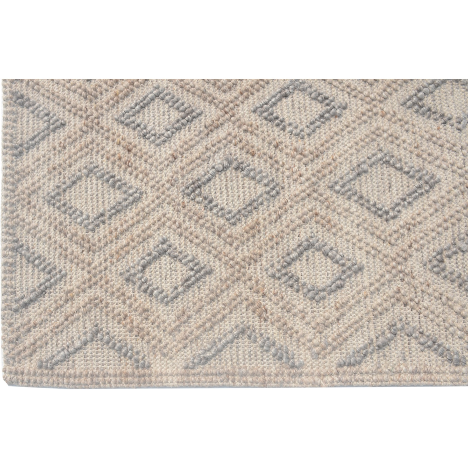 Chloe 7722 Natural Grey Diamond Area Rug, Size - 6' x 9'