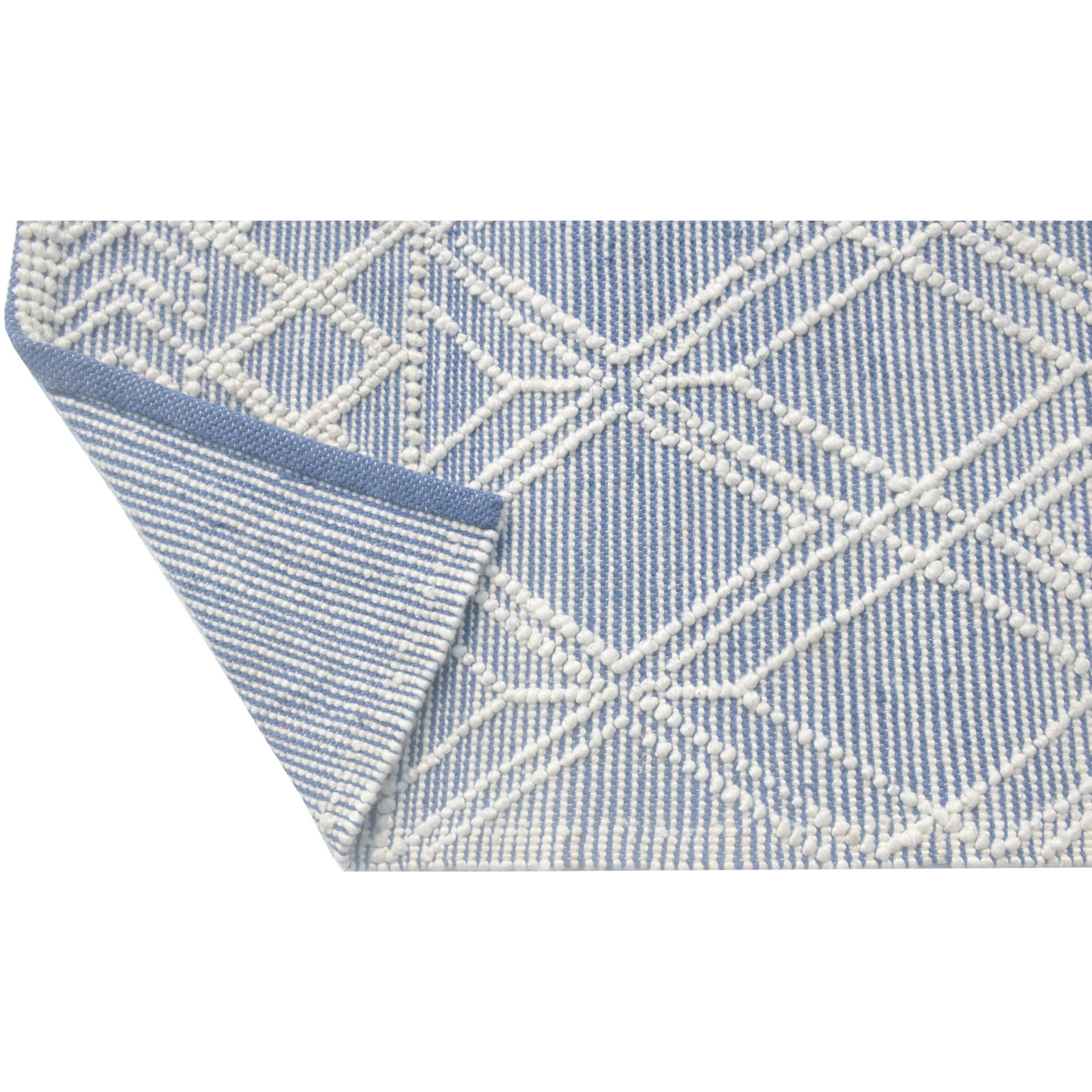 Chloe 7724 Blue Ivory Geo Area Rug, Size - 6' x 9'