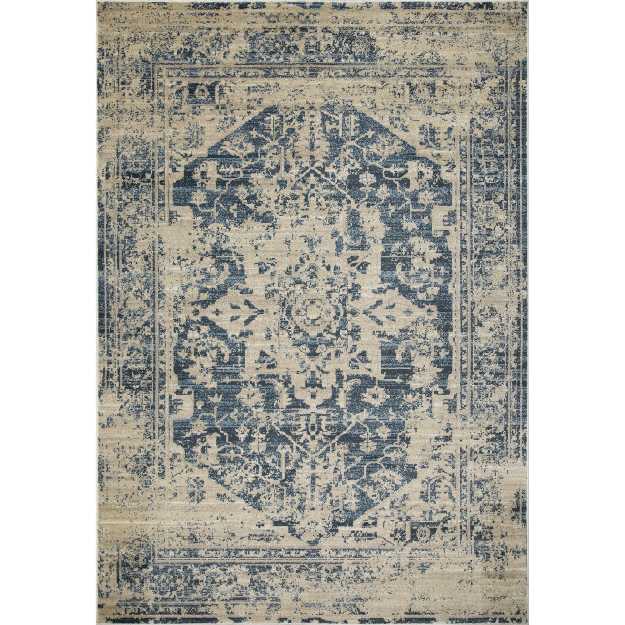 Heritage 9367 Ivory/Blue Elegance Area Rug, Size - 7'7" x10'10"