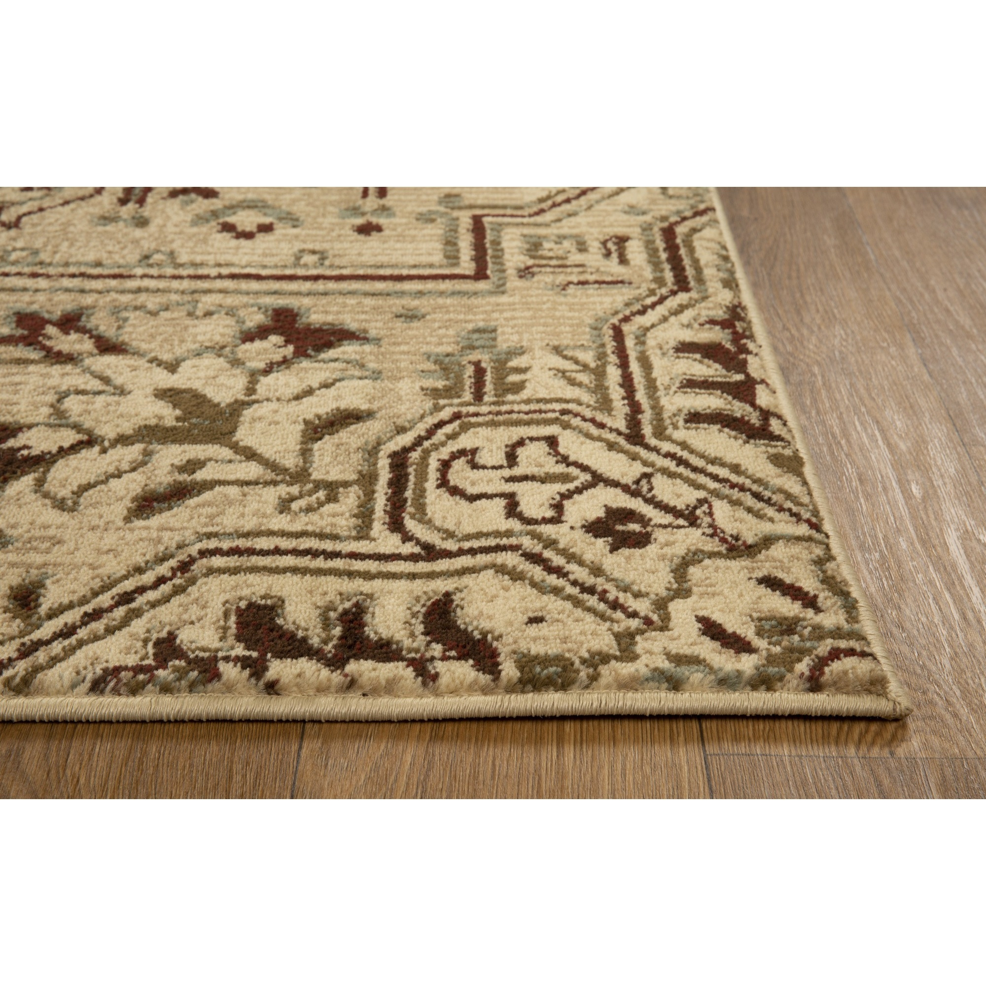 Heritage 9374 Ivory/Blue Medallion Area Rug, Size - 3'3" x 4'11"