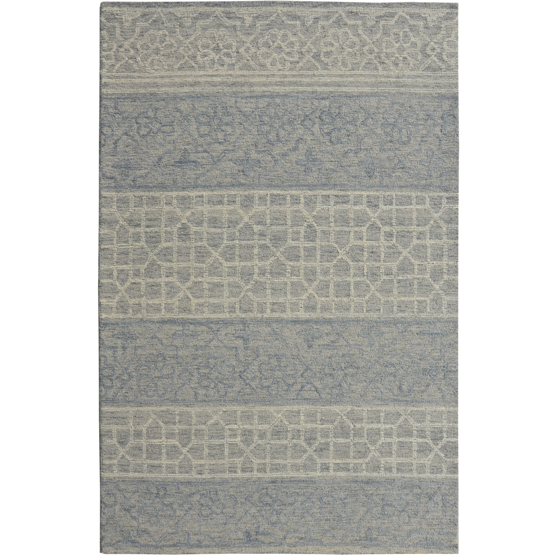 Hudson 2467 Blue/Grey Mosaic Area Rug, Size - 2'3" x 8' Runner