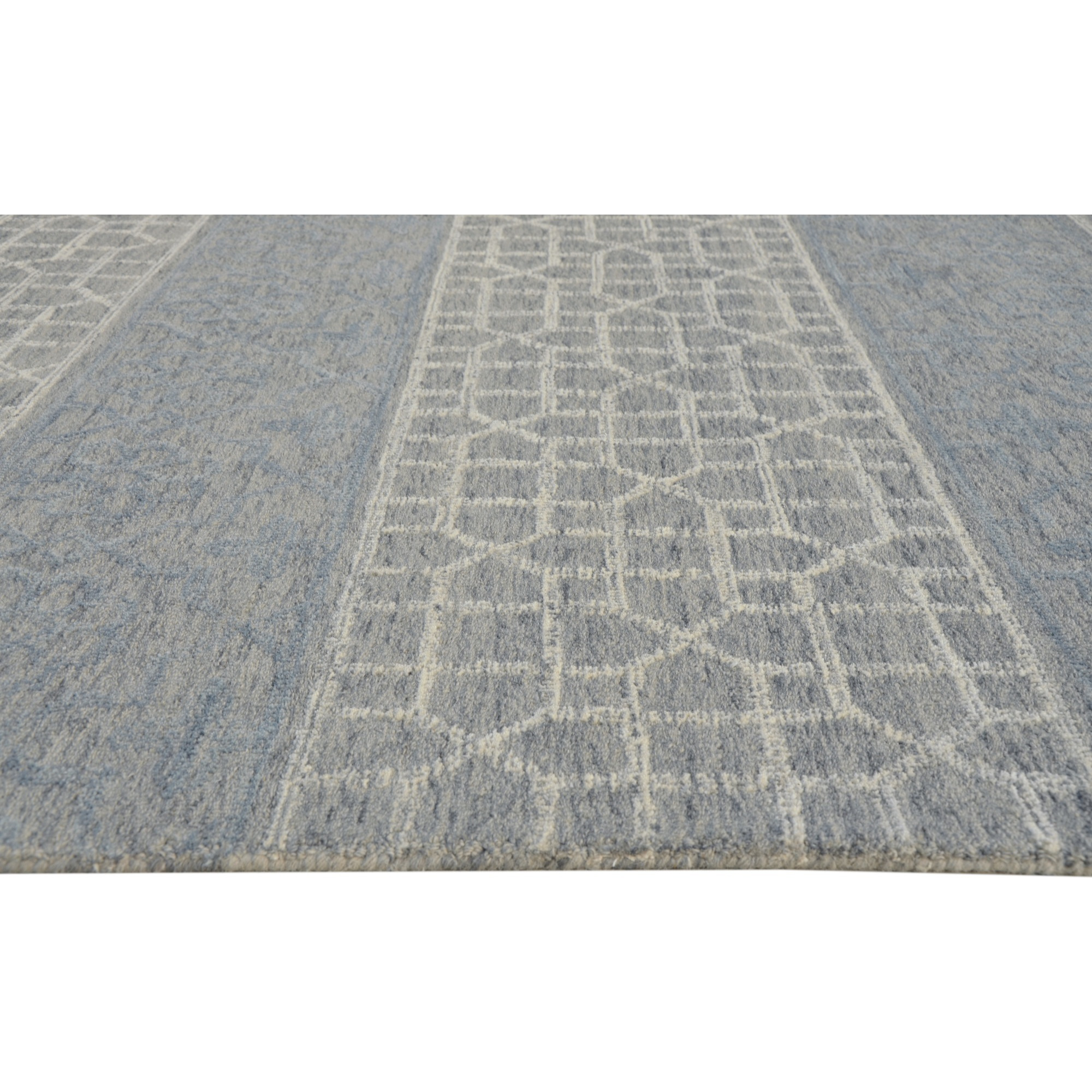 Hudson 2467 Blue/Grey Mosaic Area Rug, Size - 2'3" x 8' Runner