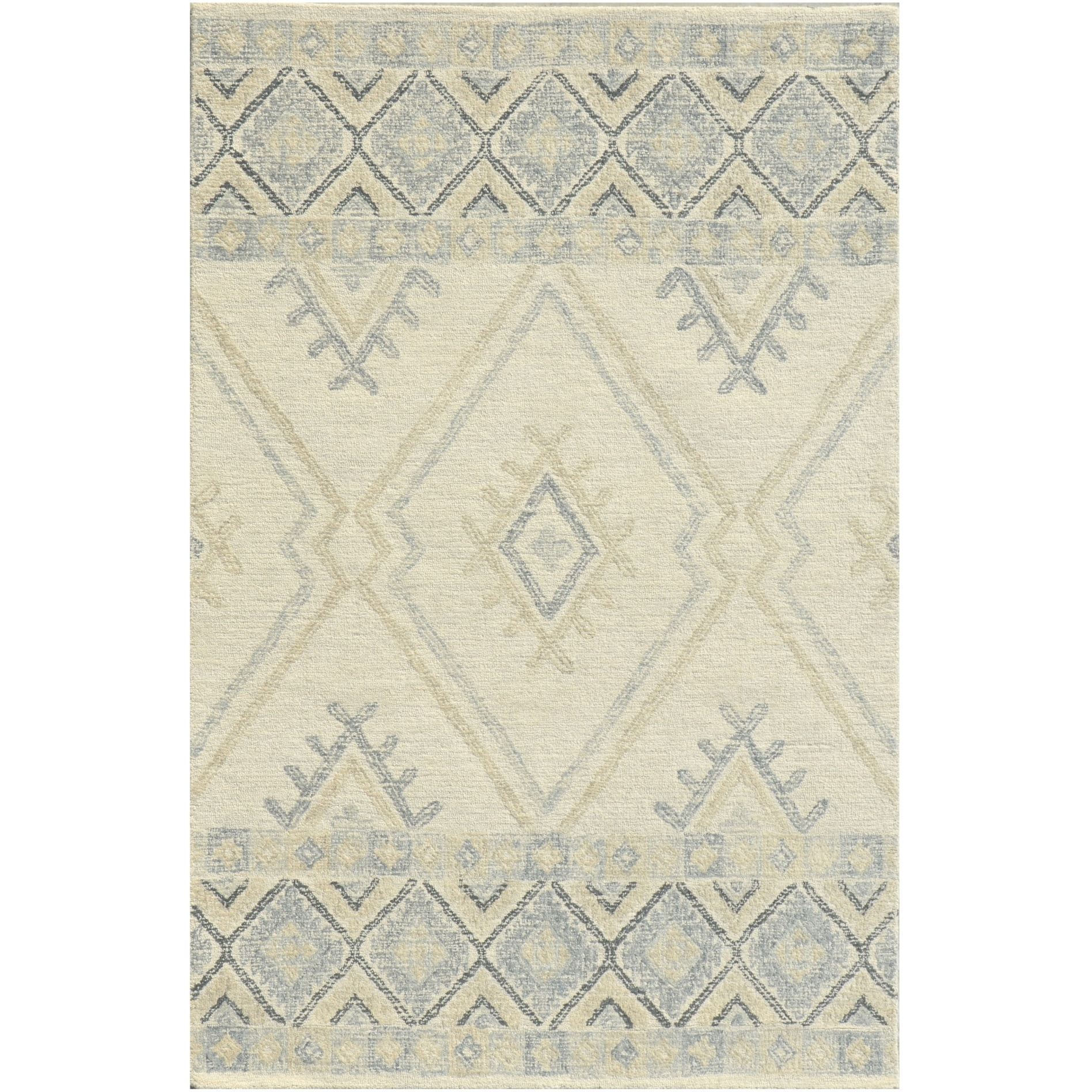 Hudson 2468 Ivory/Taupe Southwest Area Rug, Size - 5' x 7'