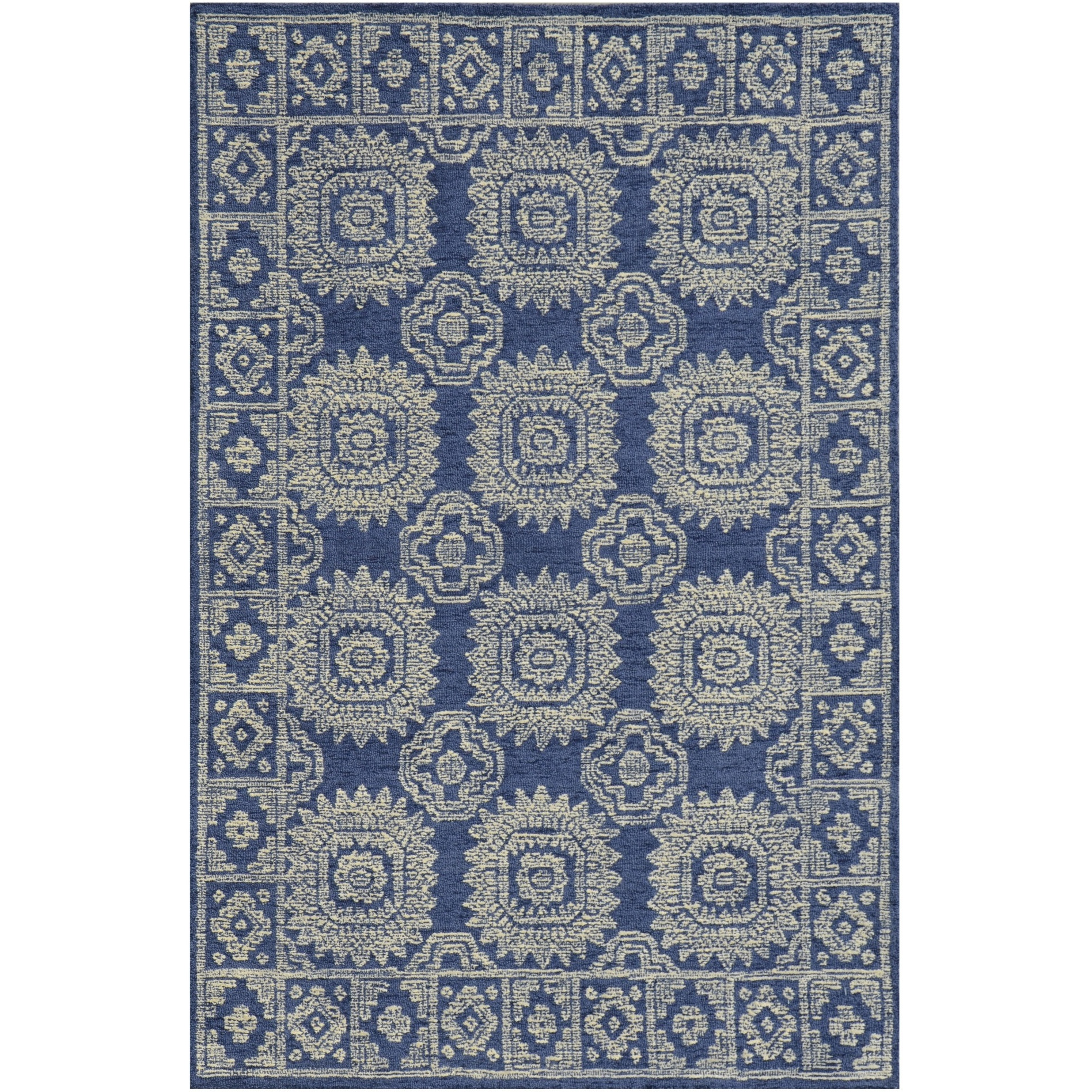 Hudson 2469 Navy Suzani Area Rug, Size - 5' x 7'