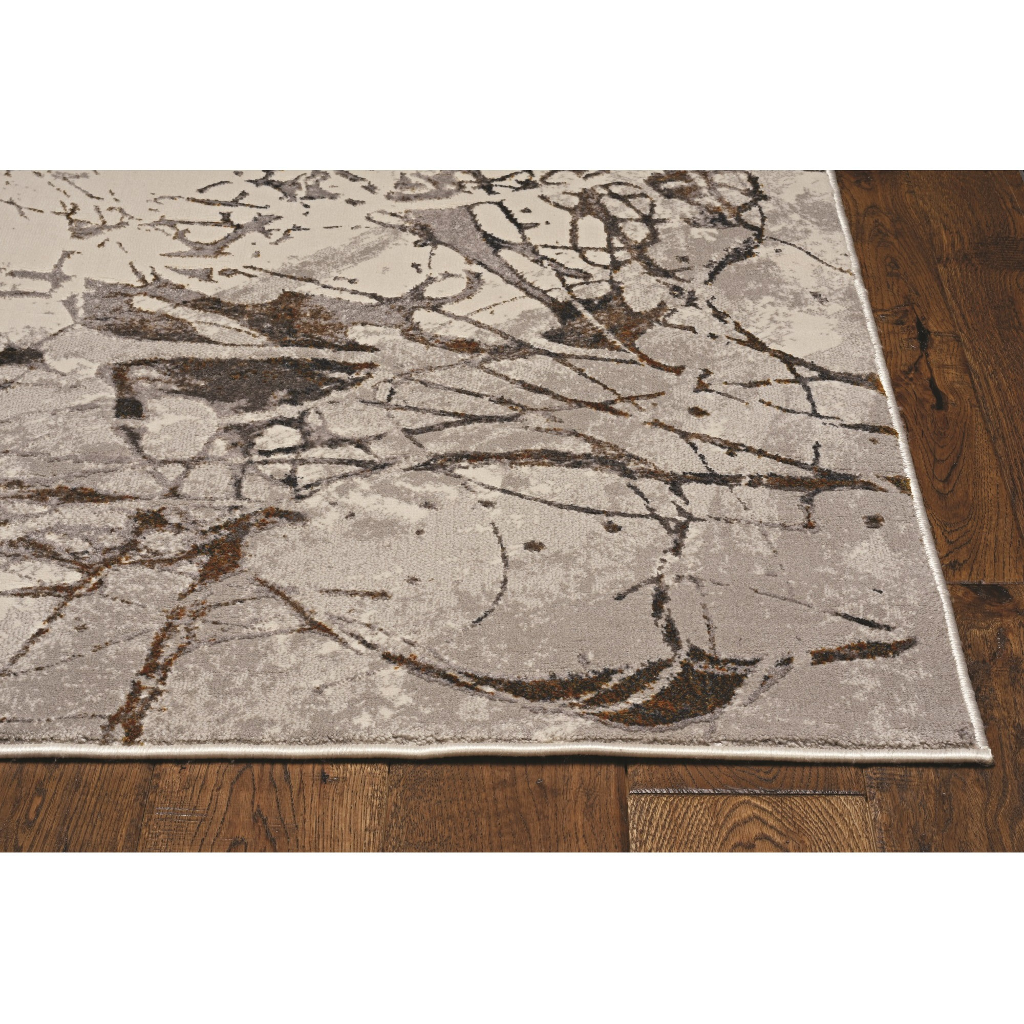 Inspire 7502 Ivory/Grey Escape Area Rug, Size - 3'3" x 4'7"