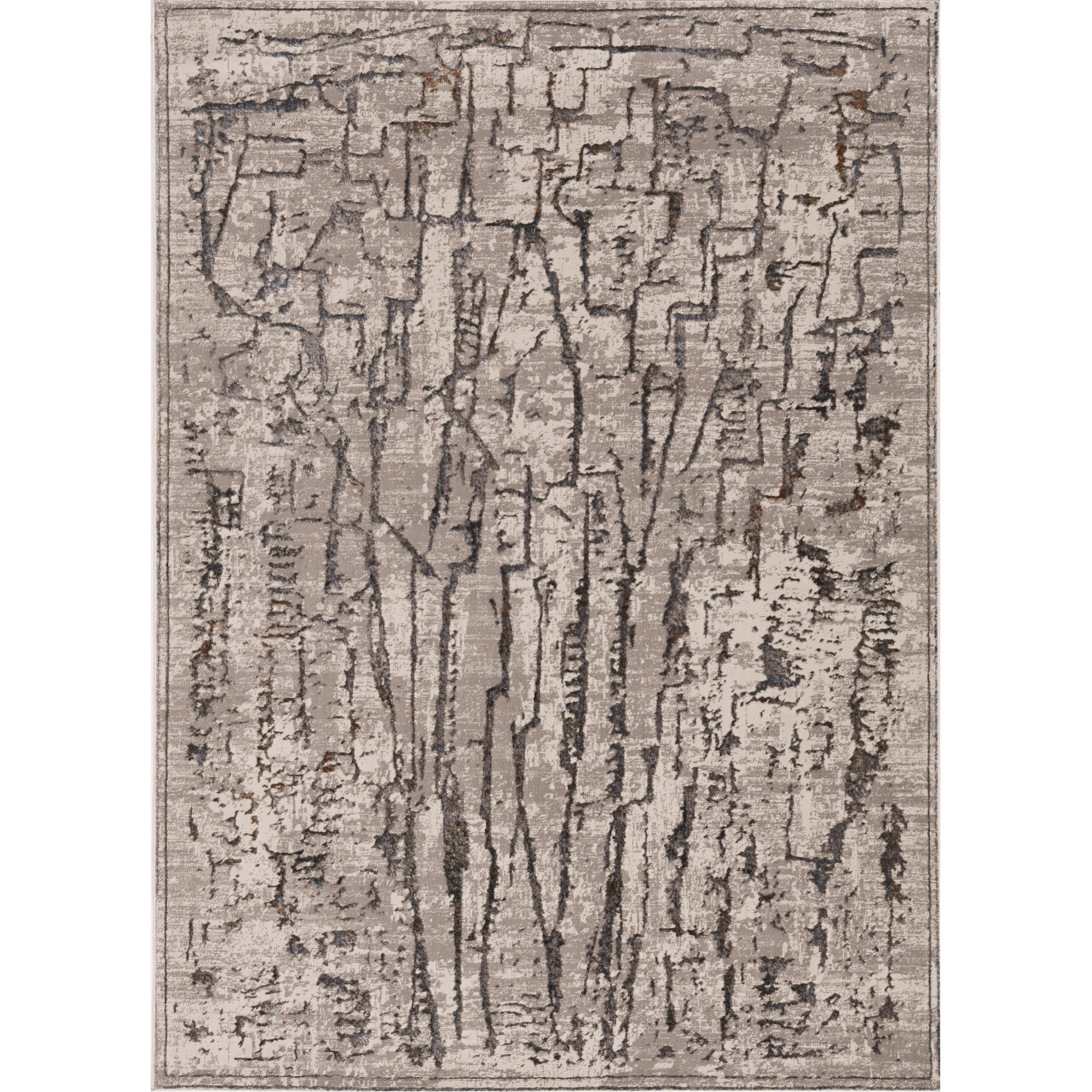 Inspire 7506 Grey Expressions Area Rug, Size - 2'2" x 6'11" Runner