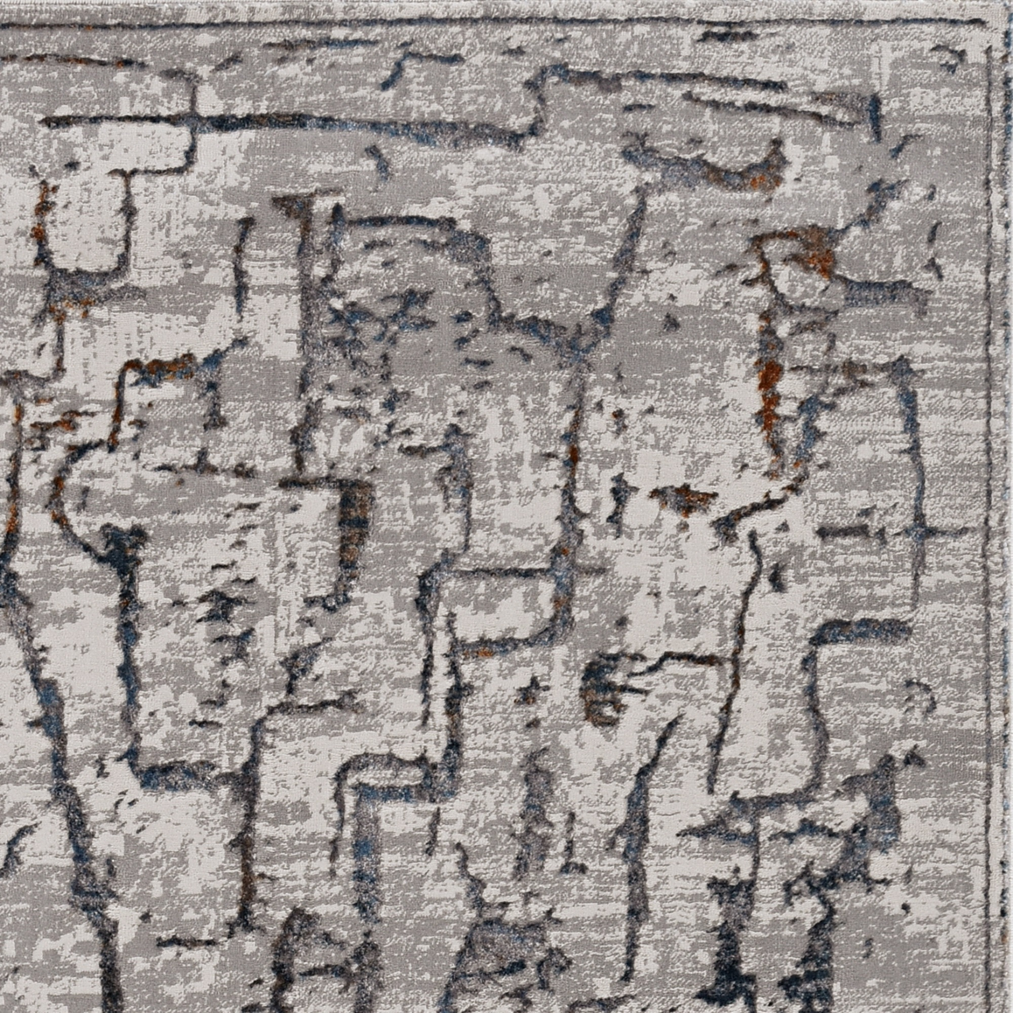 Inspire 7506 Grey Expressions Area Rug, Size - 2'2" x 6'11" Runner