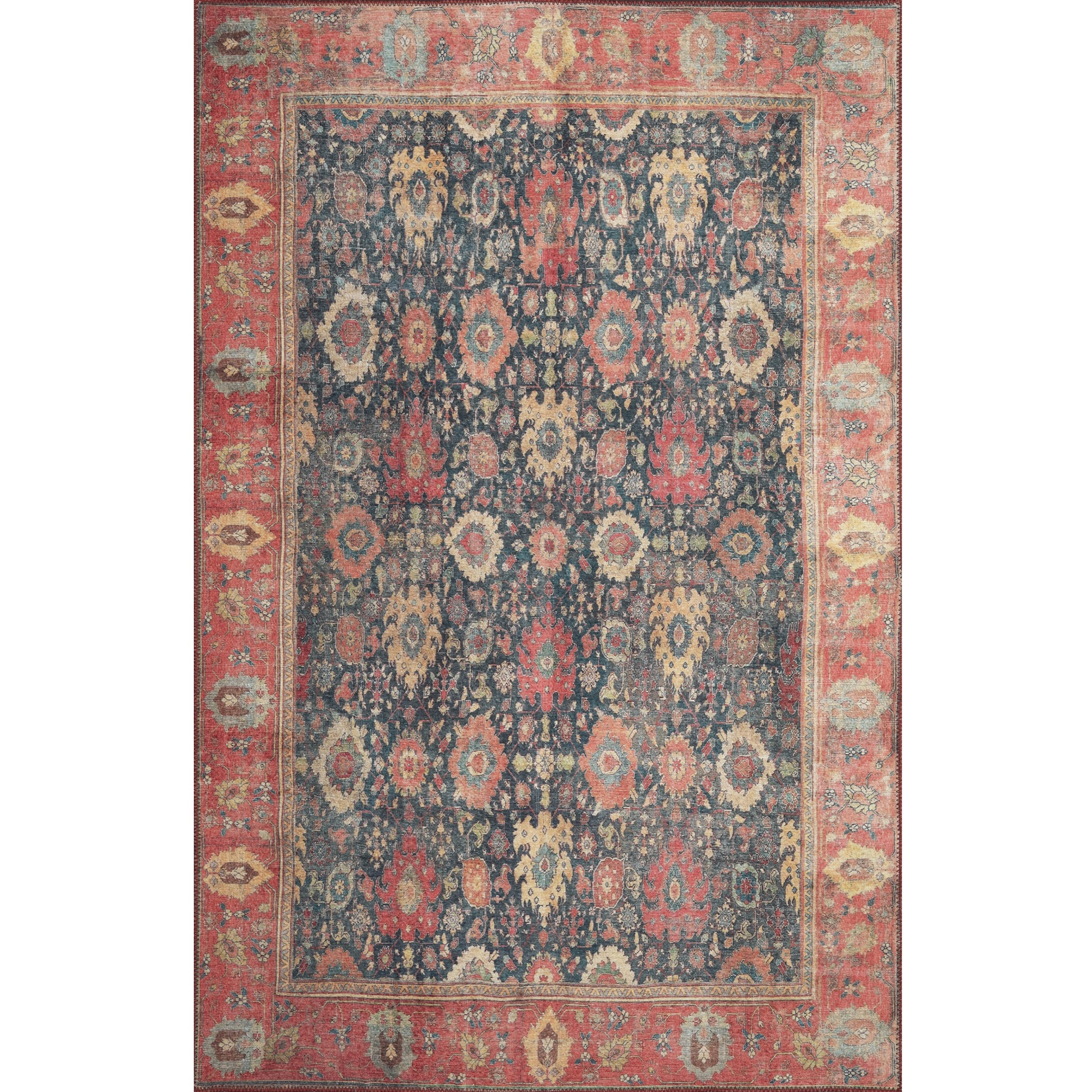 London 4804 Navy Luna Area Rug, Size - 2'6" x 7'6" Runner