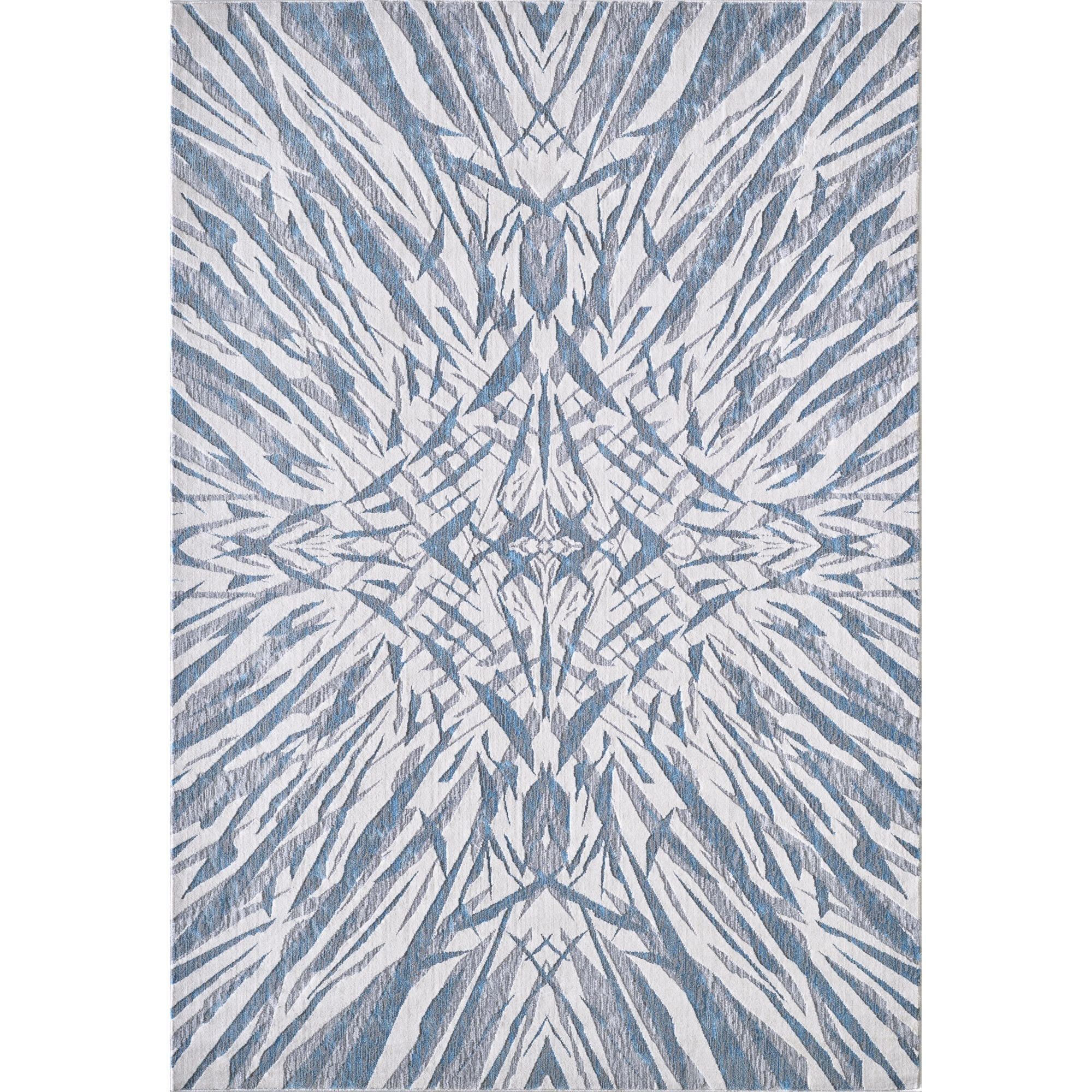 Luna 7144 Gold/Grey Watercolors Area Rug, Size - 5'3" x 7'7"
