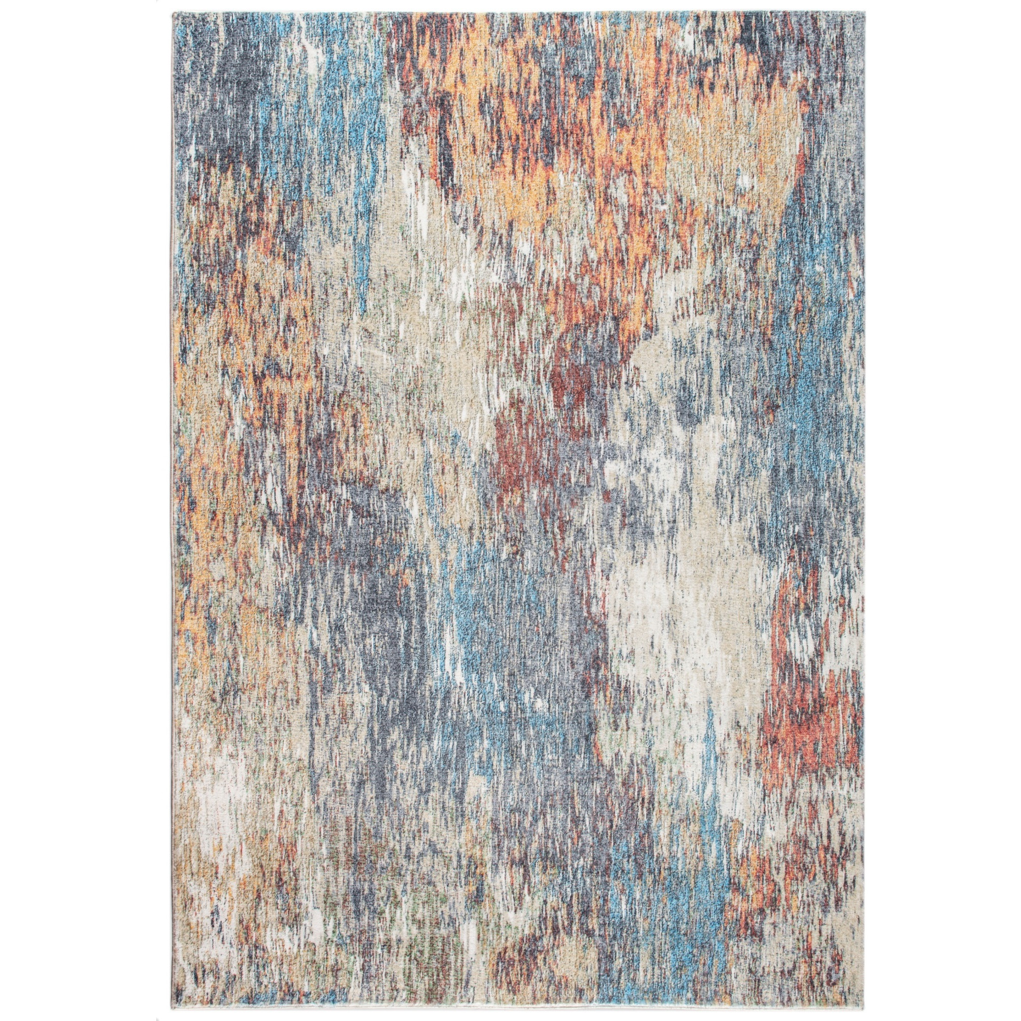 Roxy 2801 Blue/Red Mirage Area Rug, Size - 5' x 7'6"