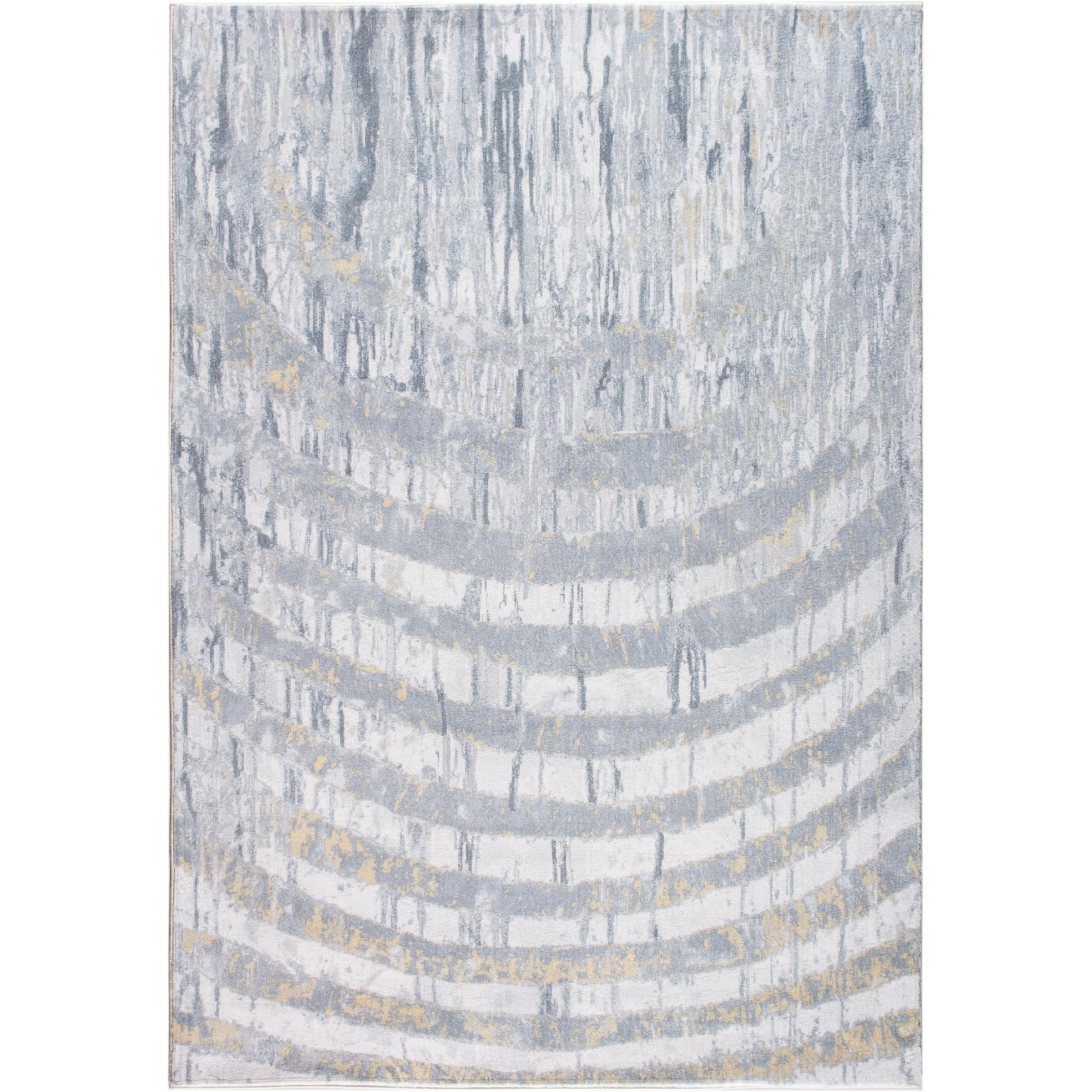 Roxy 2809 Grey/Gold Palette Area Rug, Size - 5' x 7'6"