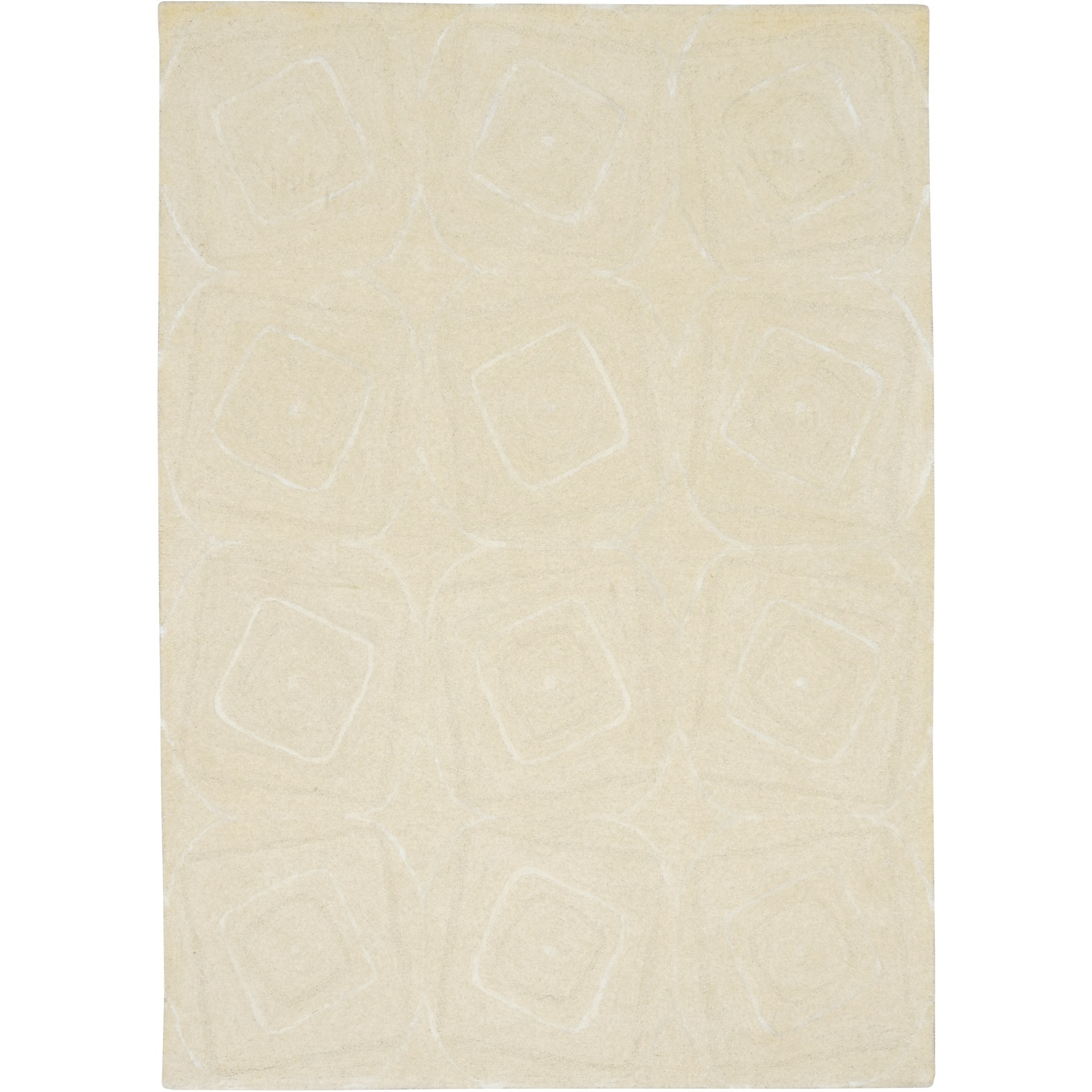 Serenity 1261 Ivory Geo Area Rug, Size - 5' x 7'