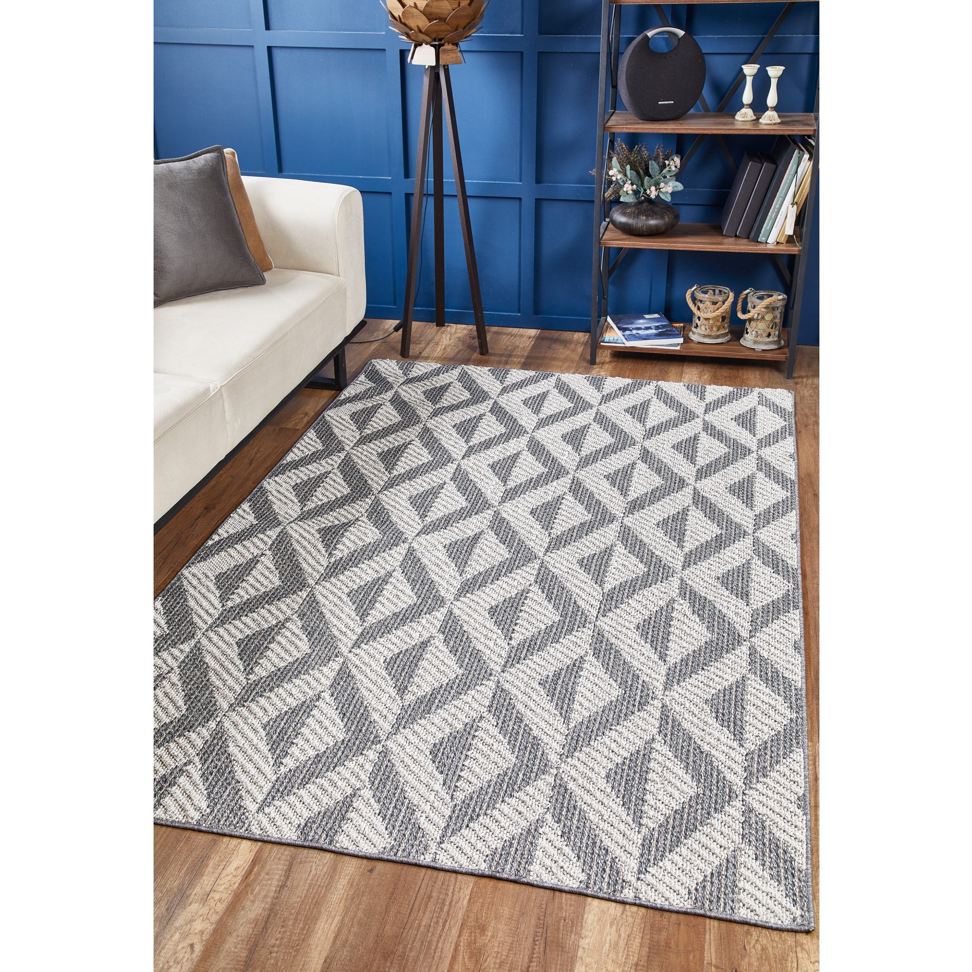 Terrace 6759 Grey Illusion Area Rug, Size - 2'7" x 7'9" Runner