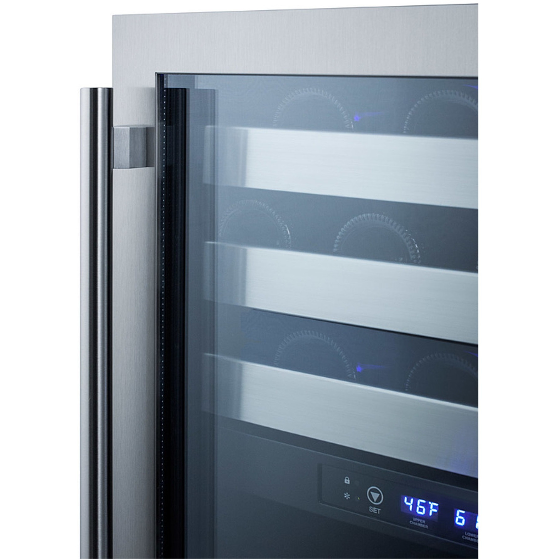 24" wide built-in under-counter ADA compliant dual zone wine cellar for residential or commercial use