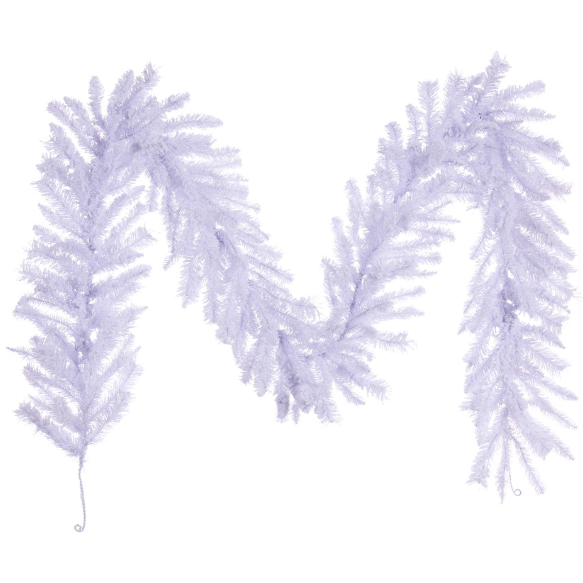 9' x 14" Flocked White Garland 216T