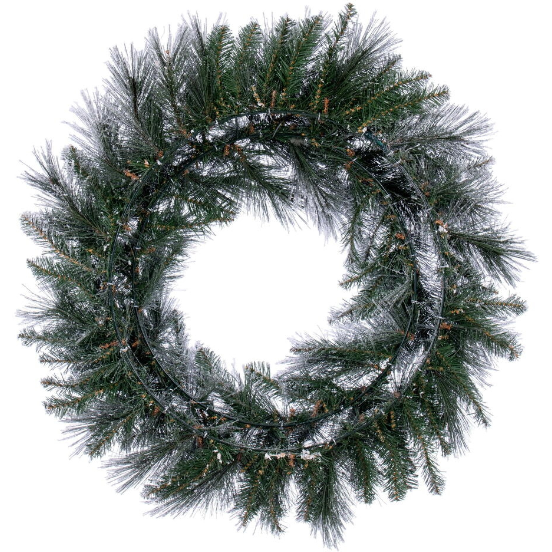 30" Flocked Jackson Pine Wreath 165T