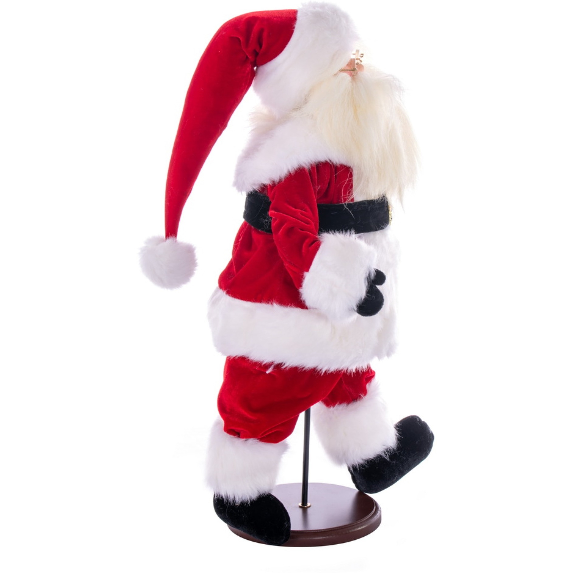 18" Red Velvet Light Compl Santa w Stand