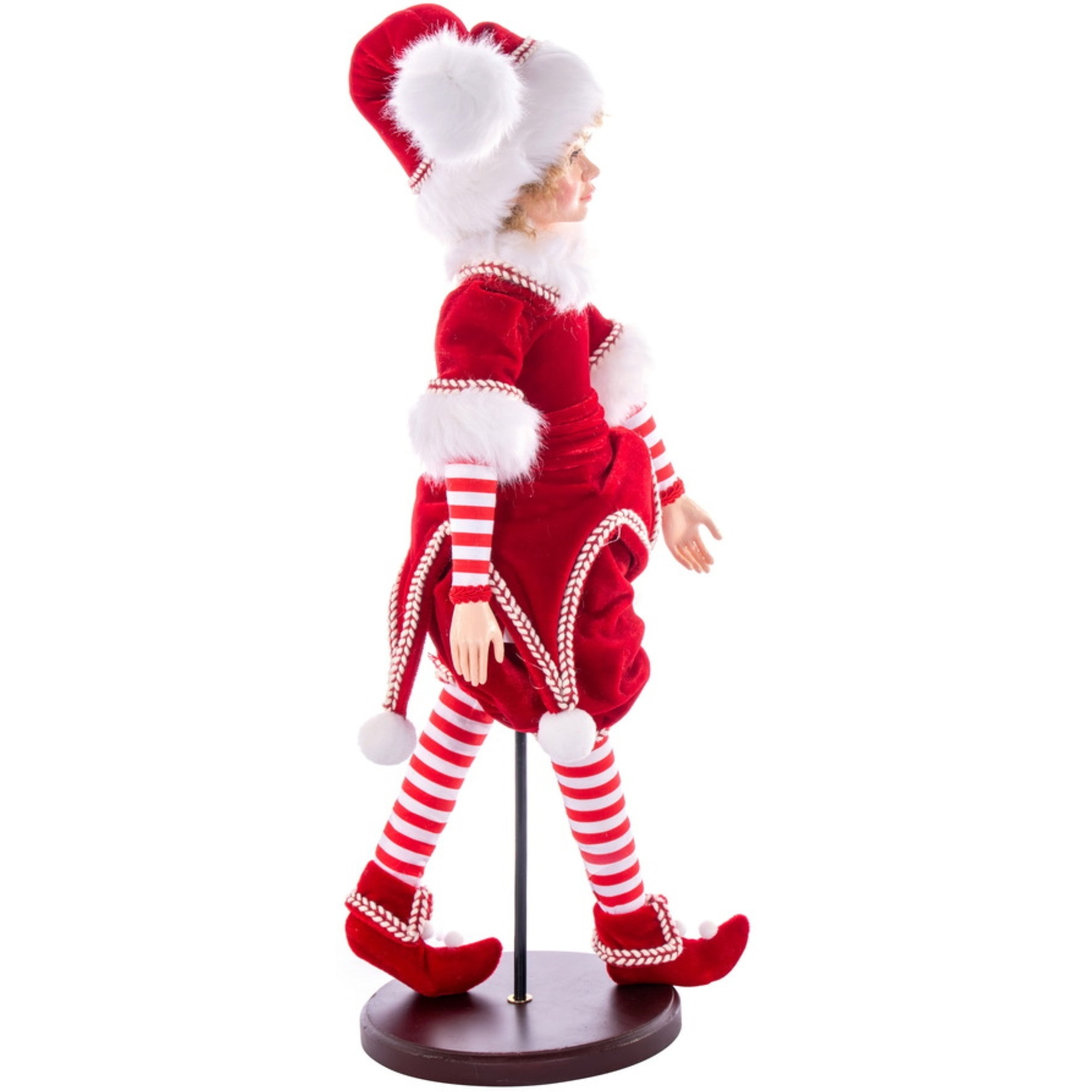 18" Red Peppermint Fairy Girl w Stand