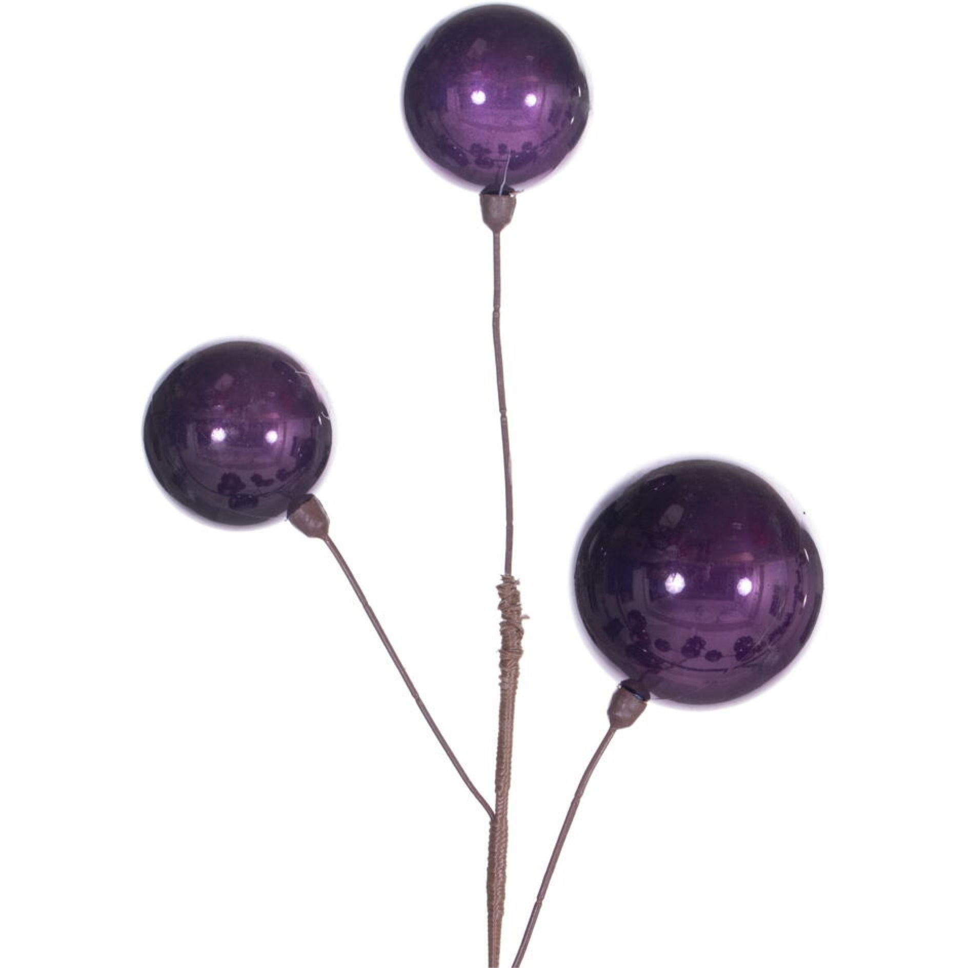 10' Plum Pearl Branch Ball Garland